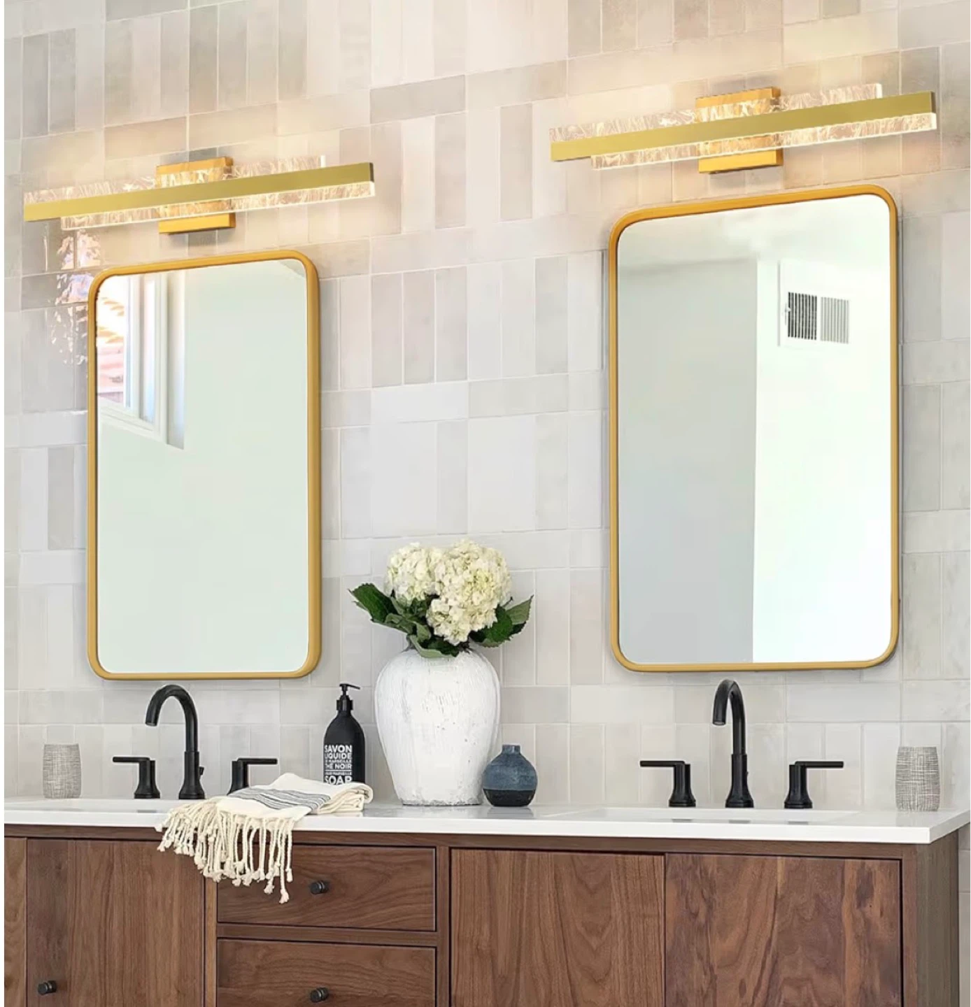 2 Set NEW Gold Modern Vanity Light, 32 inch