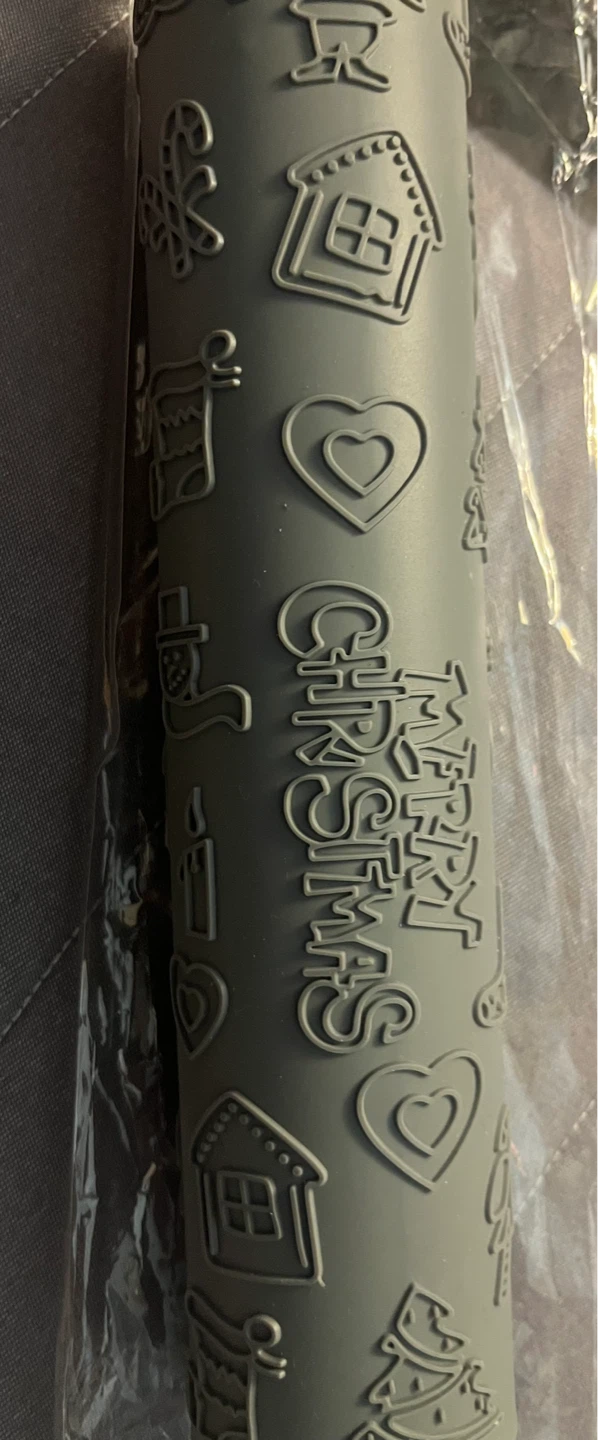 Embossed Christmas Rolling Pin