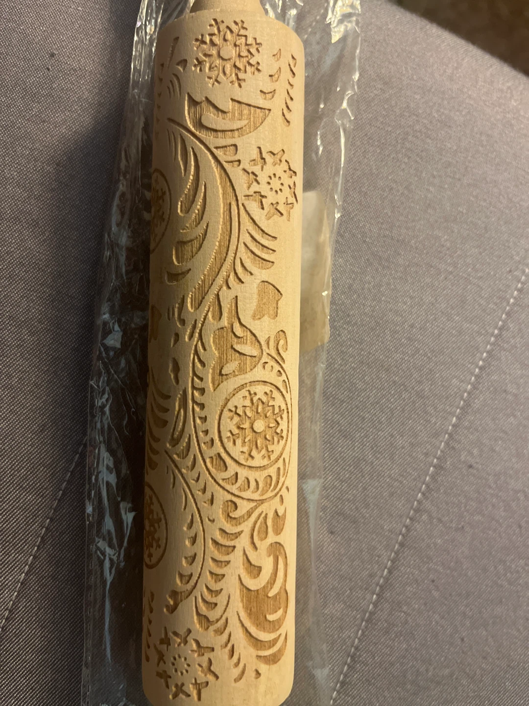 Wooden Embossed Rolling Pin - photo 2