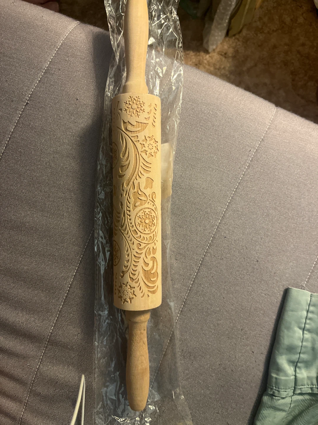 Wooden Embossed Rolling Pin