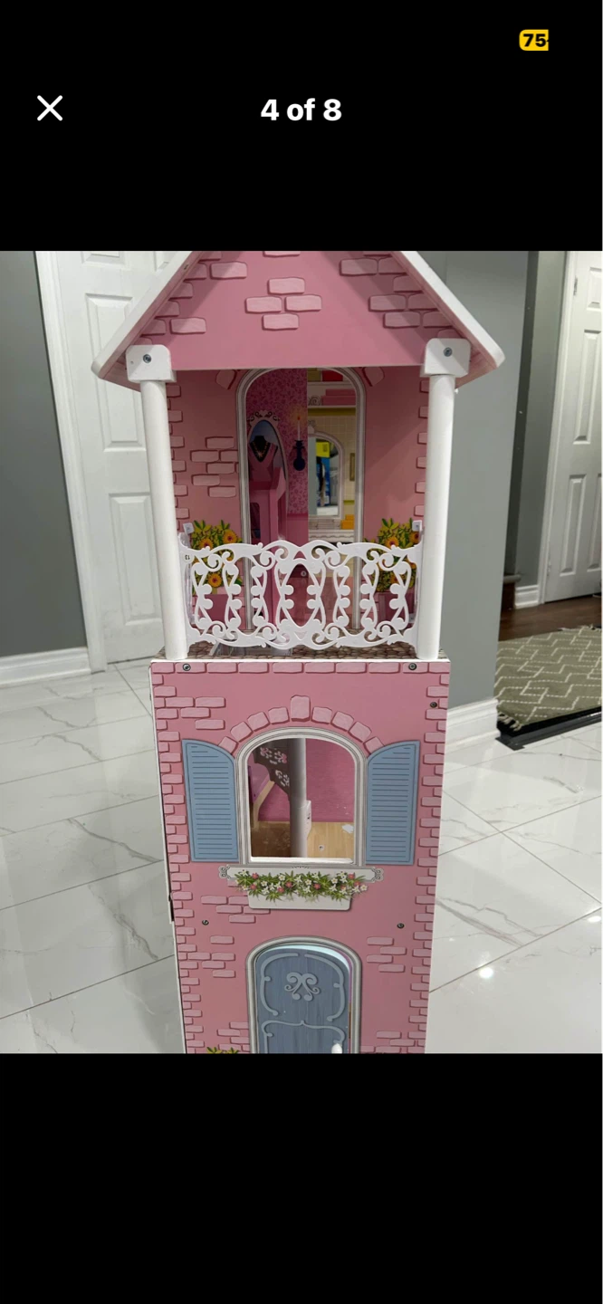 Wooden Dollhouse with Furniture - photo 4