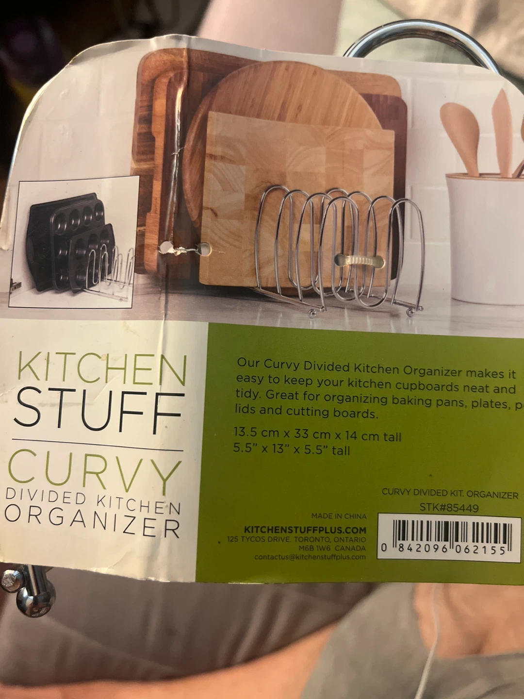 Kitchen Stuff Curvy Divided Kitchen Organizer