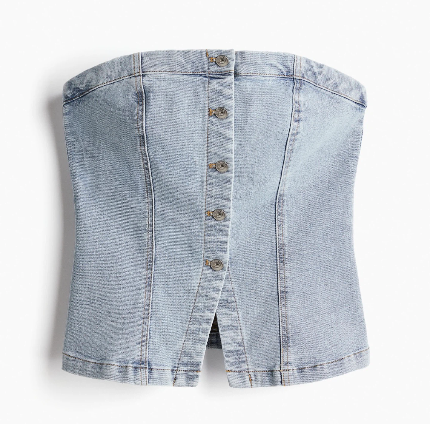 Denim Bustier Top - Size S
