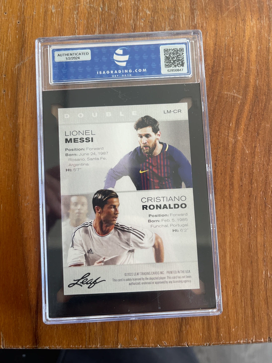 2022 Leaf Messi/Ronaldo PSA 10 - photo 2