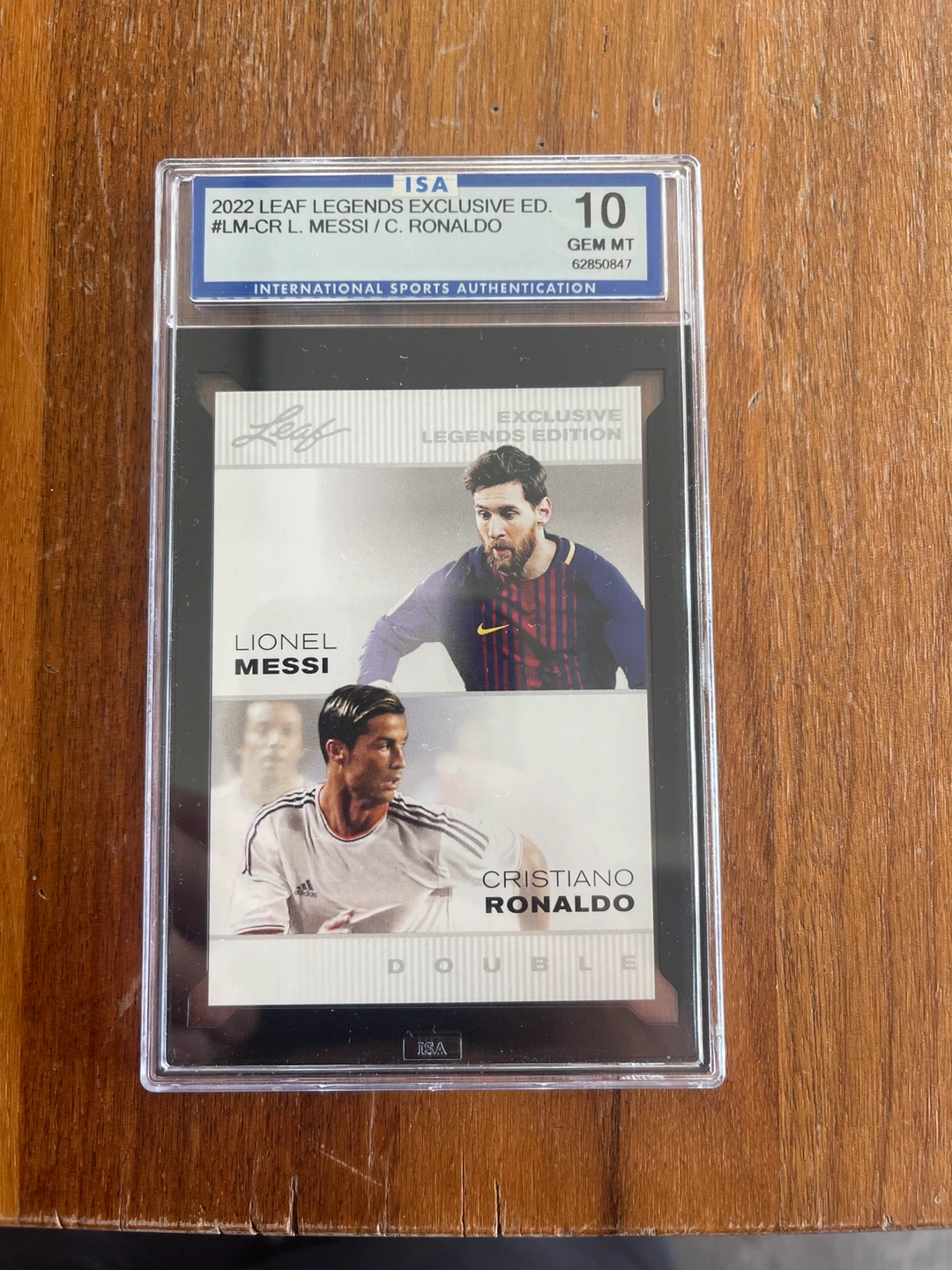 2022 Leaf Messi/Ronaldo PSA 10