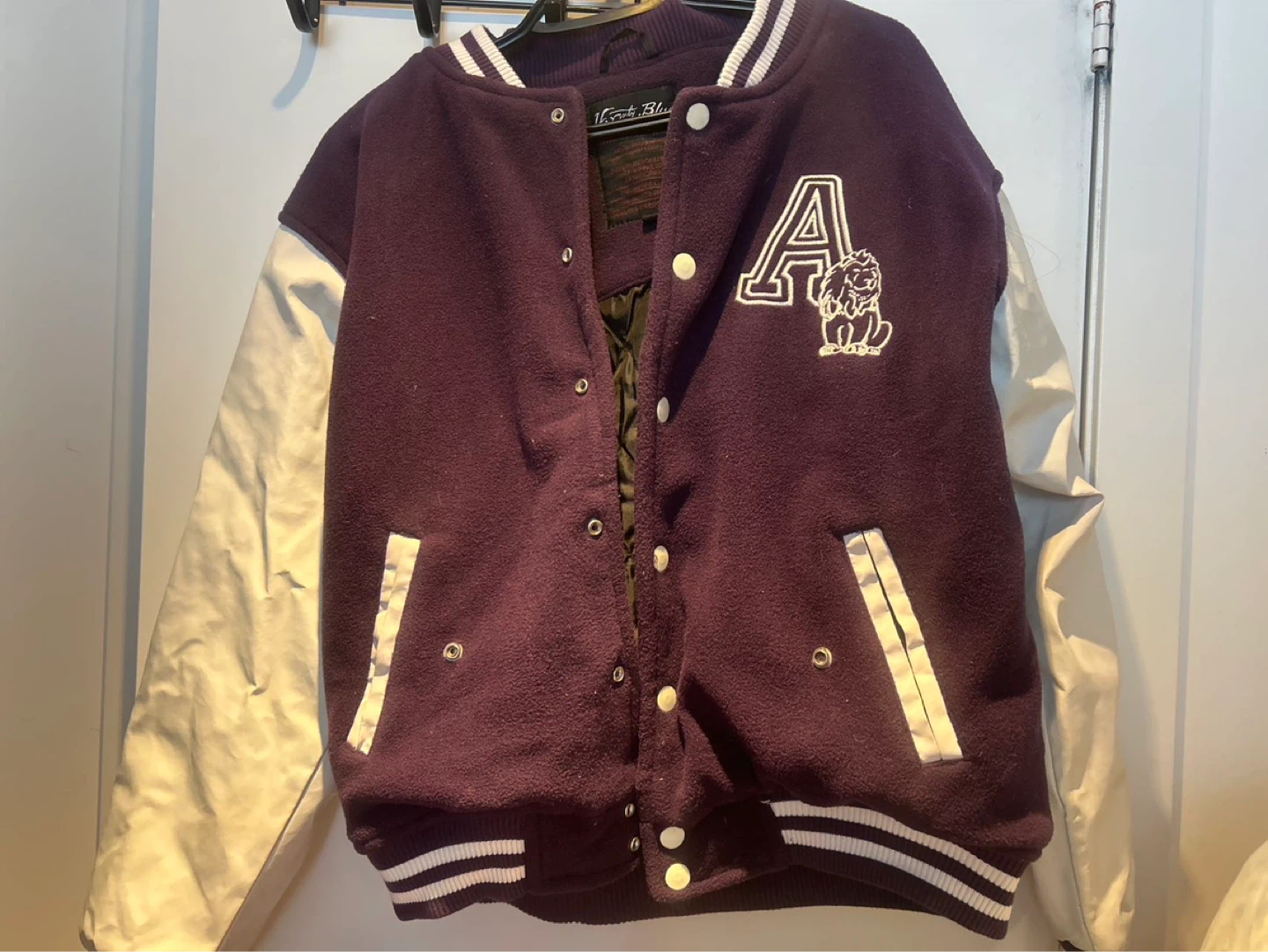 Purple and White Varsity Jacket