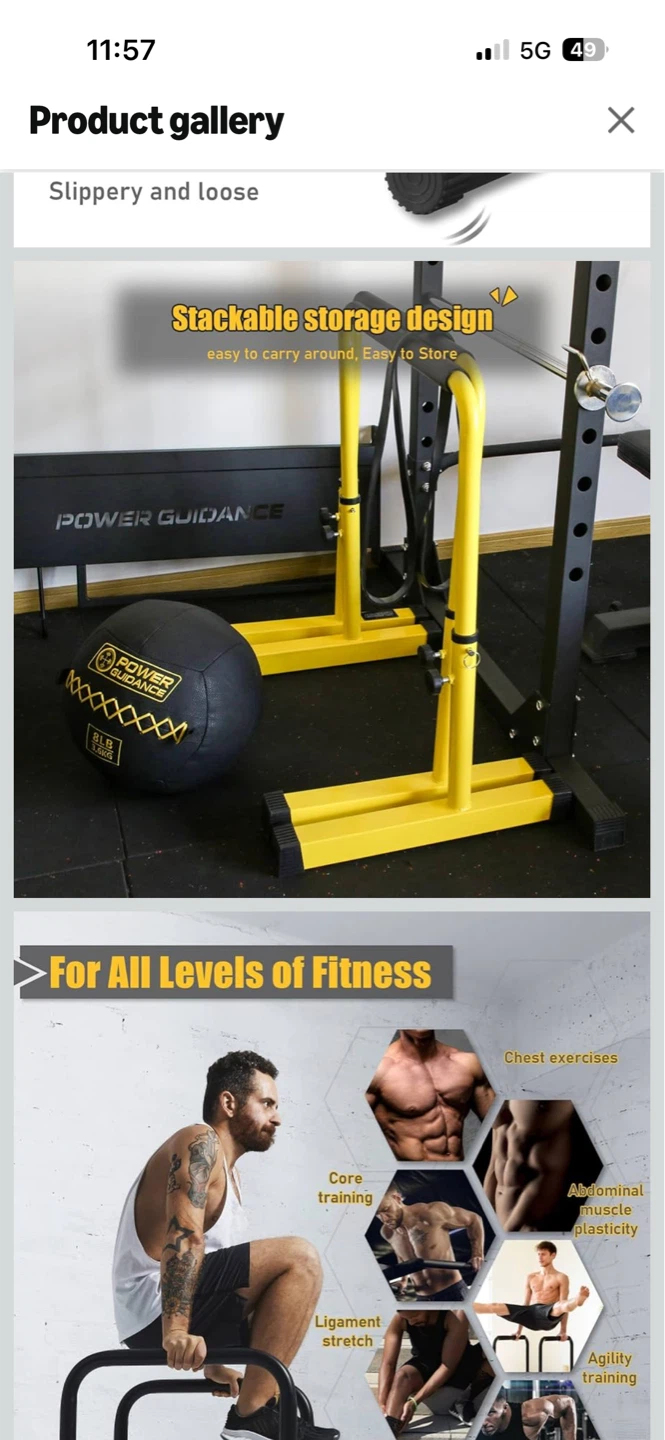 POWER GUIDANCE Adjustable Dip Bars - photo 4
