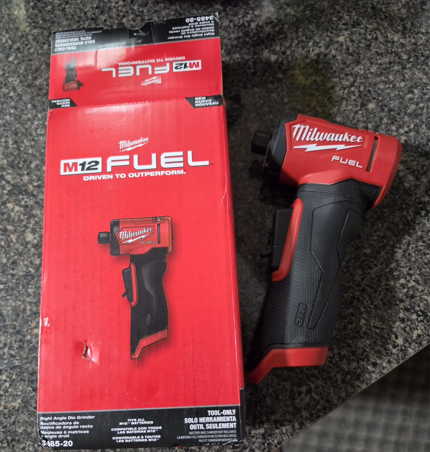 Milwaukee M12 FUEL Right Angle Die Grinder 3485-20 Tool-Only