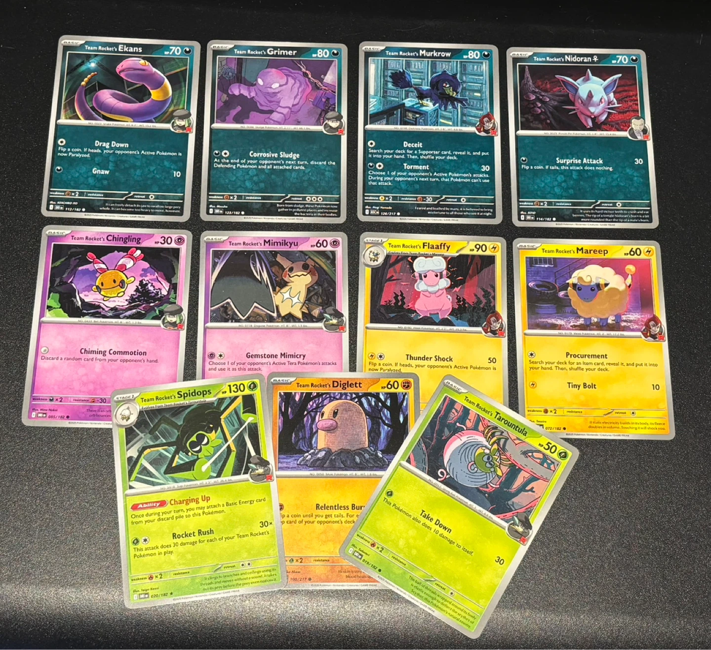 Team Rocket Pokemon Cards - Full Set