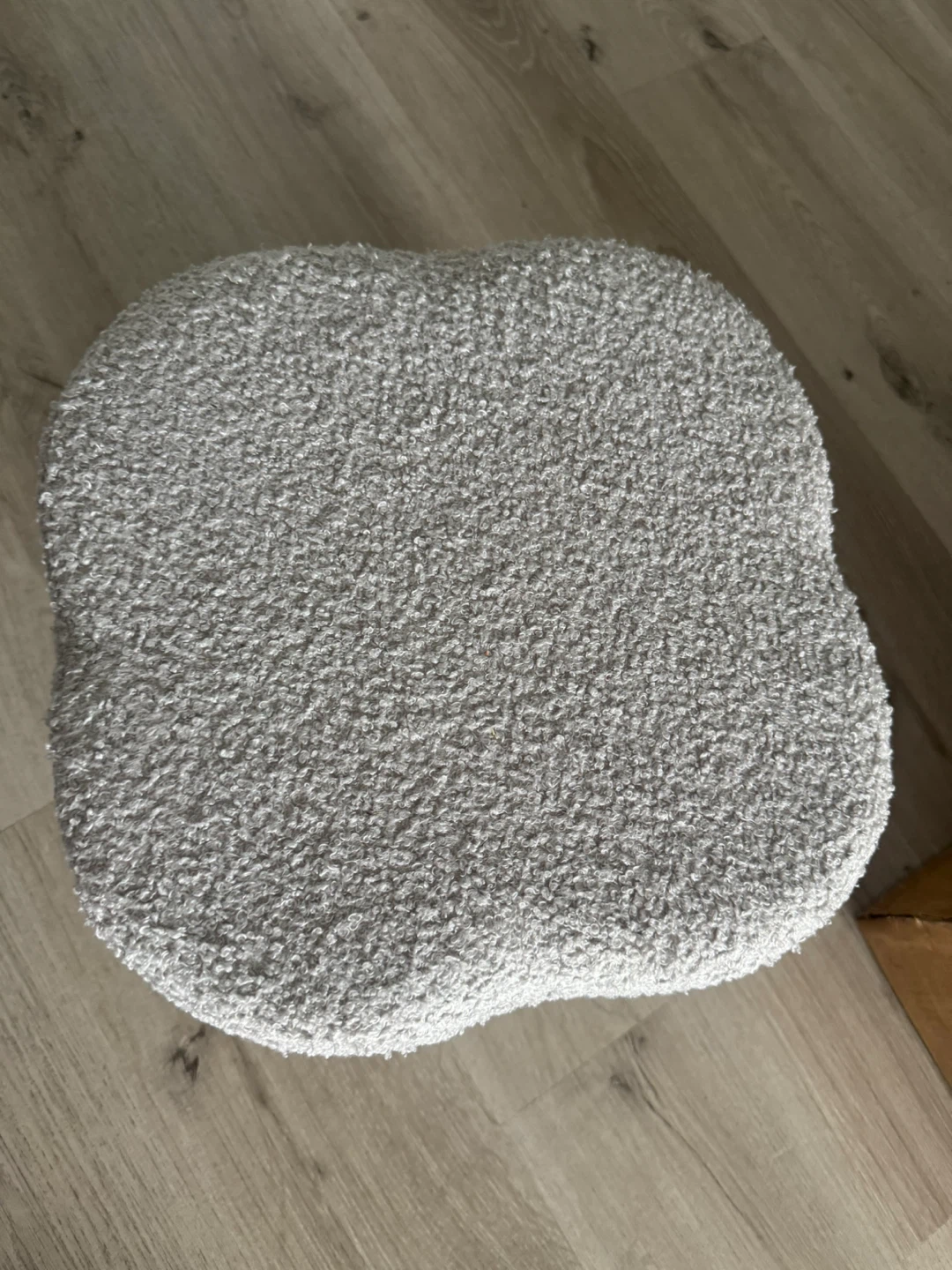 Light Grey Sherpa Storage Ottoman - photo 3
