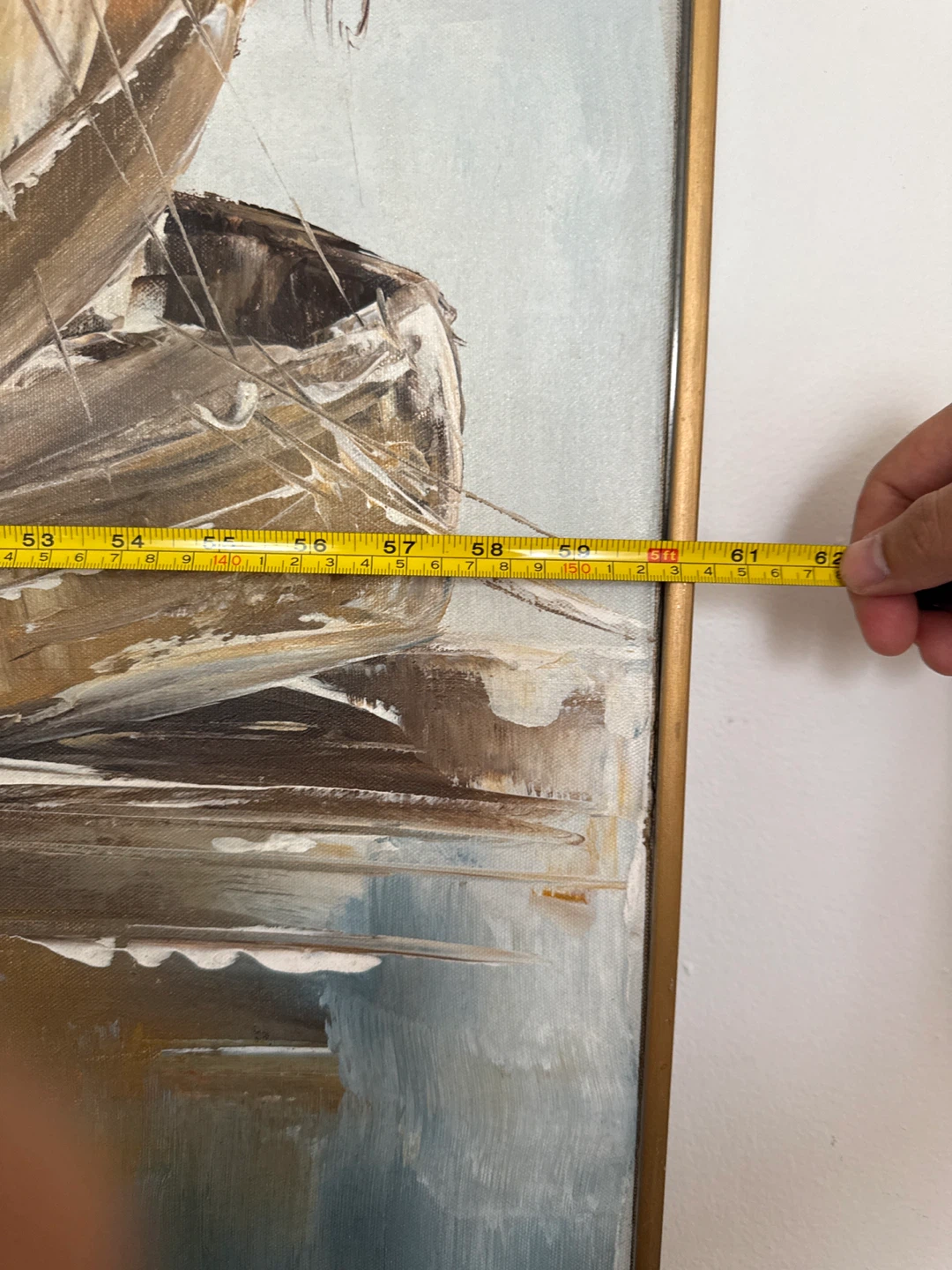 Framed Painting of Boats - photo 2