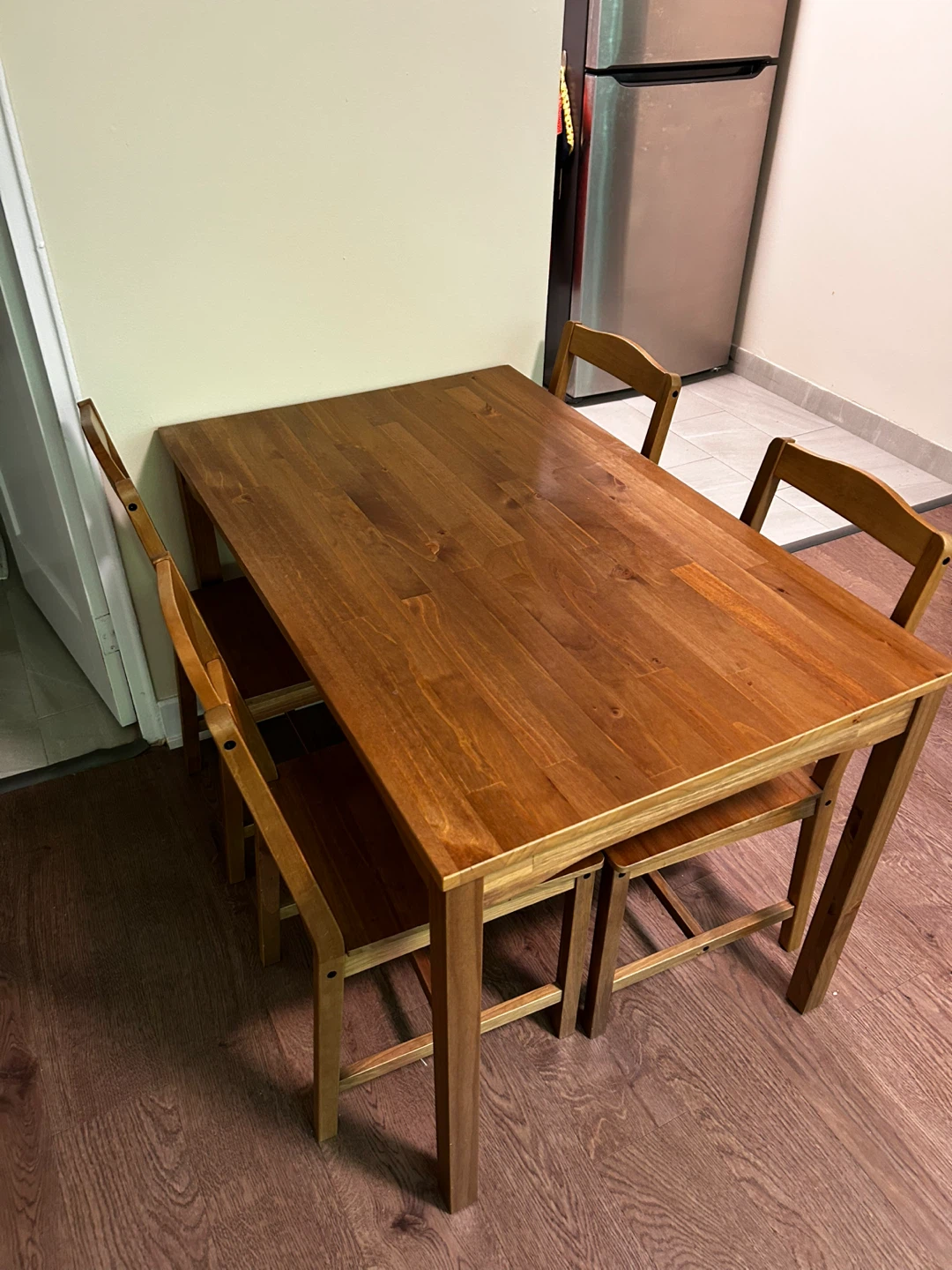 Wooden table and chairs