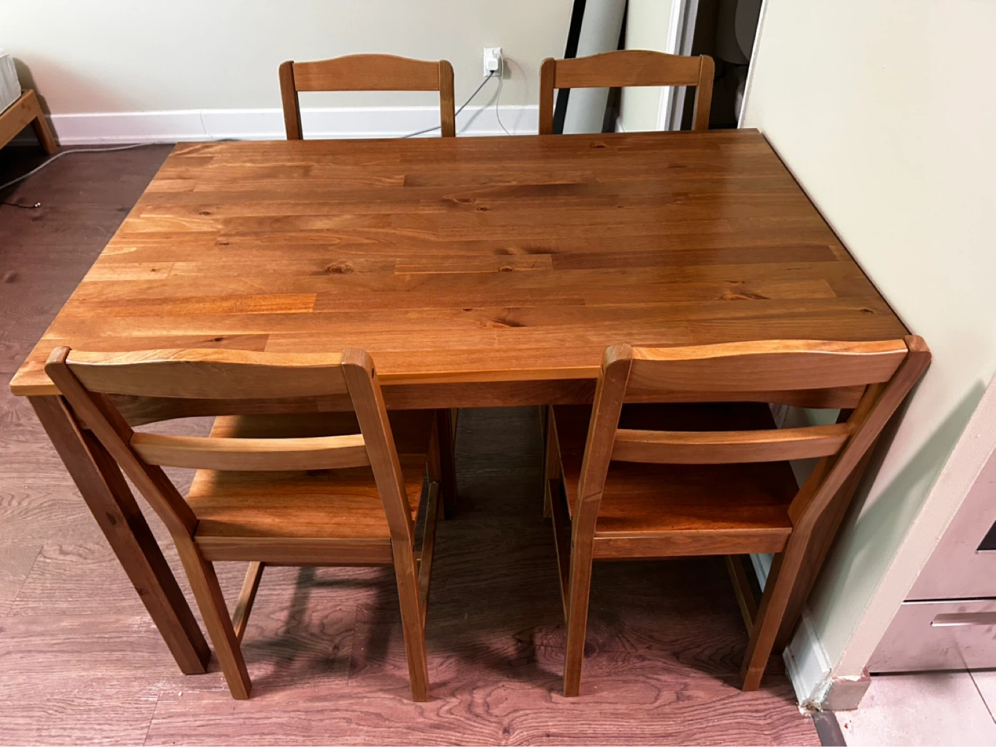 Wooden table and chairs - photo 2