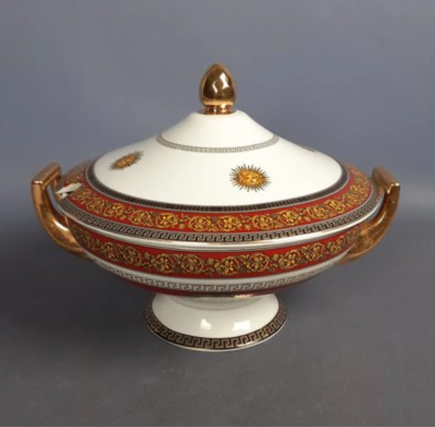 Versailles Porcelain Serving Tureen with Lid and Spoon