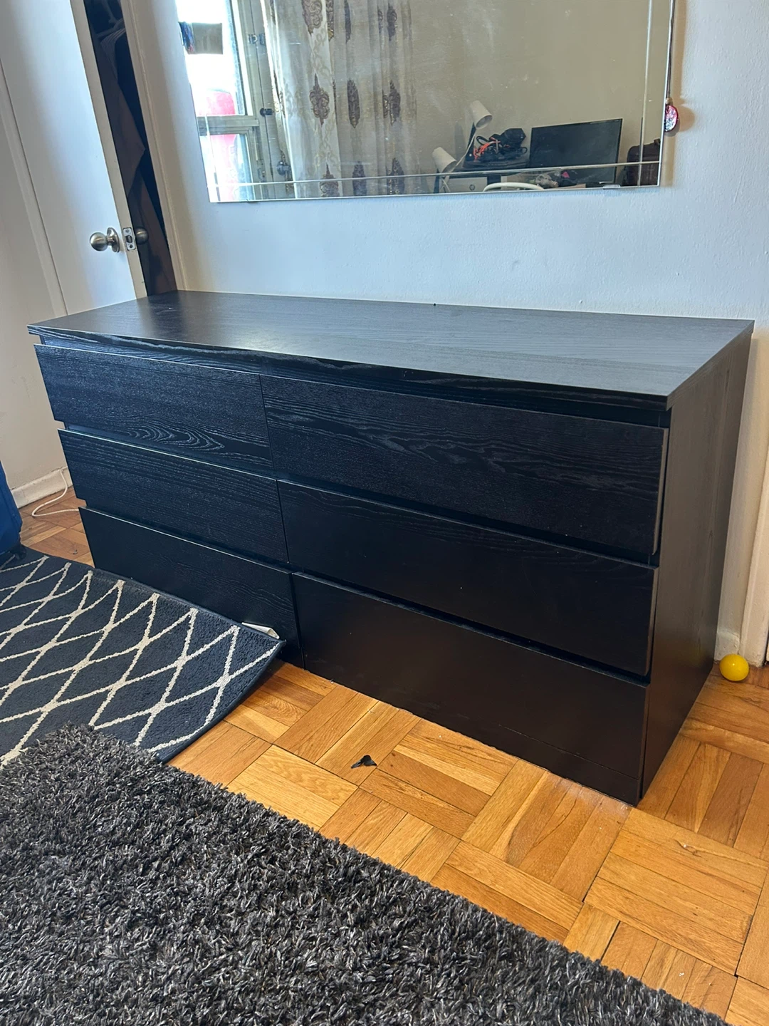 IKEA Black 6-Drawer Dresser - photo 4