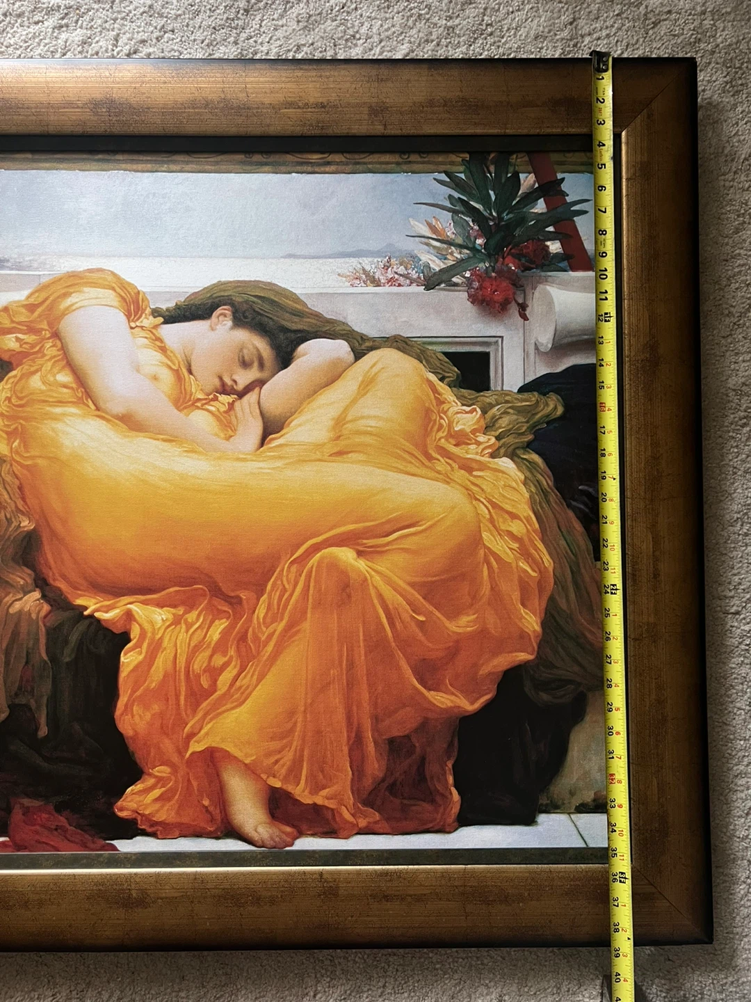 Large Romantic Canvas Artwork 39” x 39” | Framed - photo 5