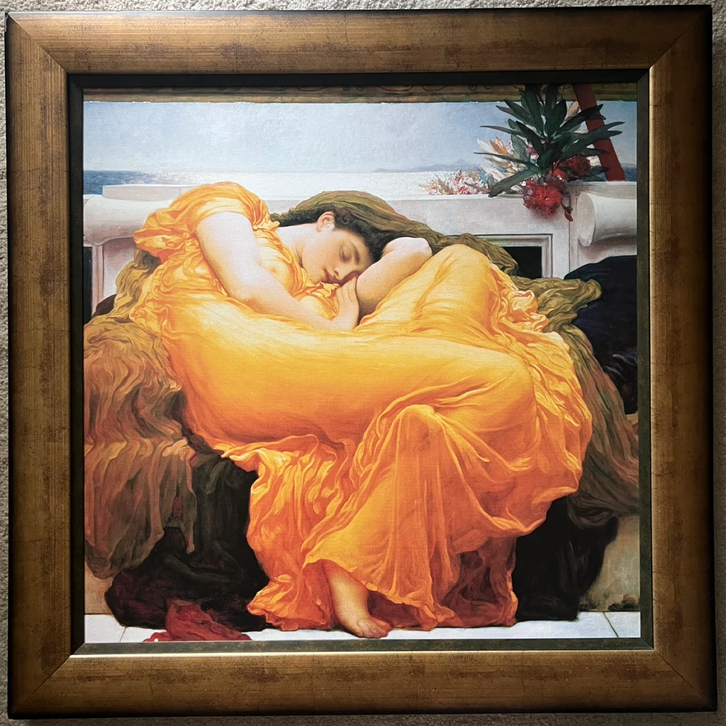 Large Romantic Canvas Artwork 39” x 39” | Framed - photo 3