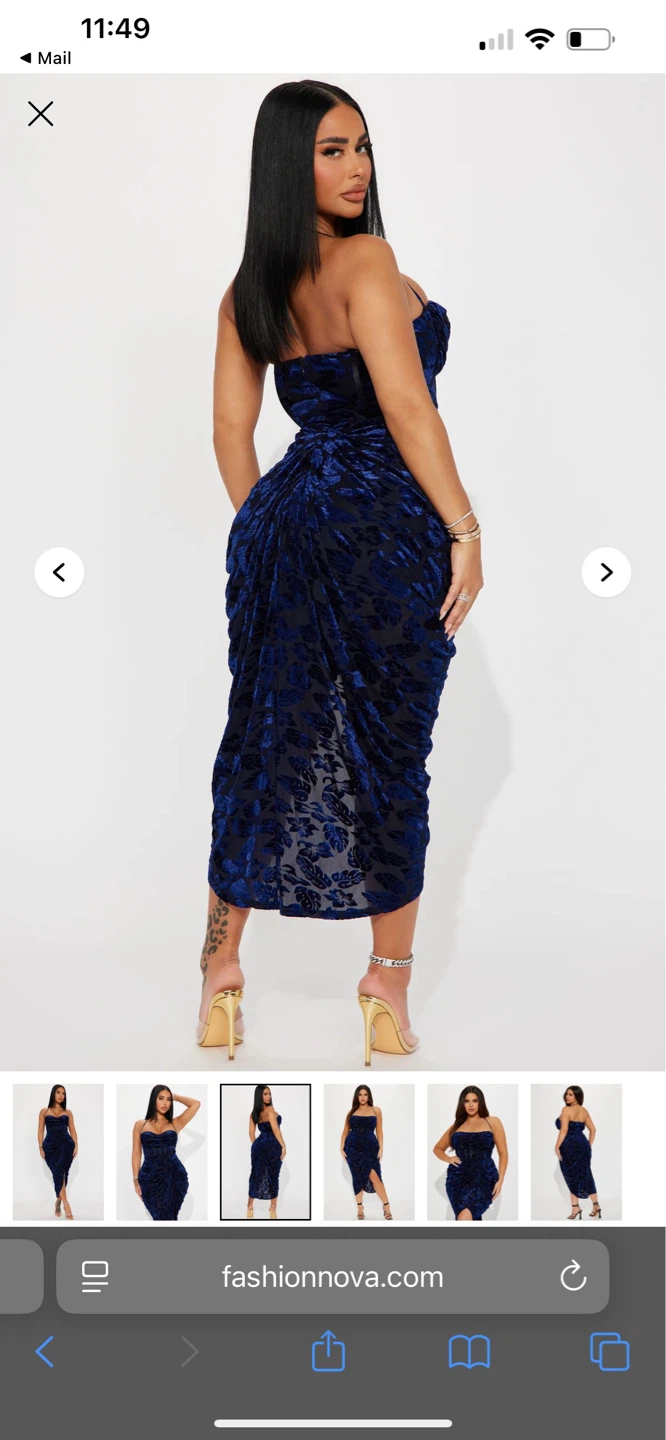 Velvet midi dress - photo 4