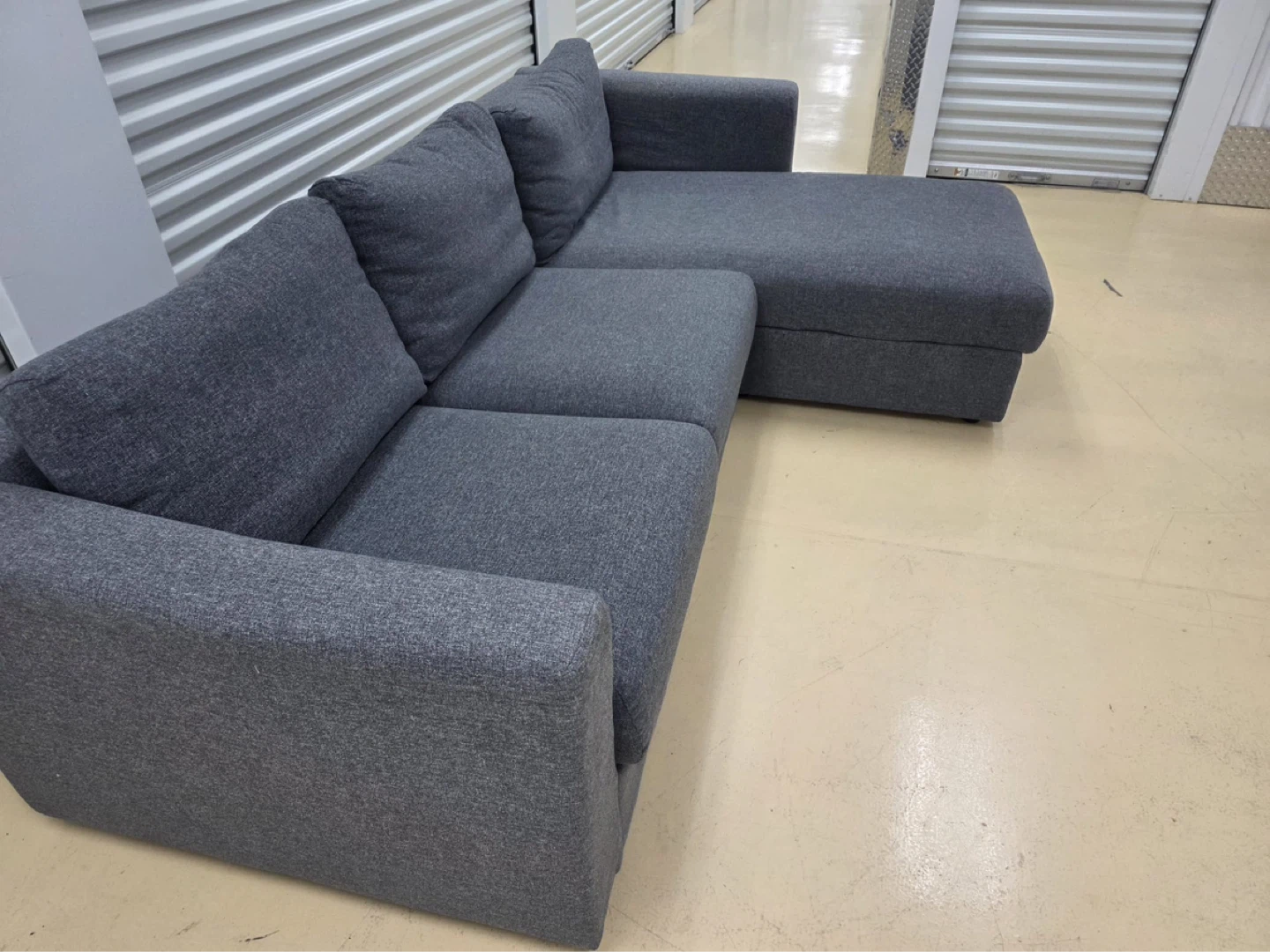 Grey Sectional Sofa with Storage - photo 2