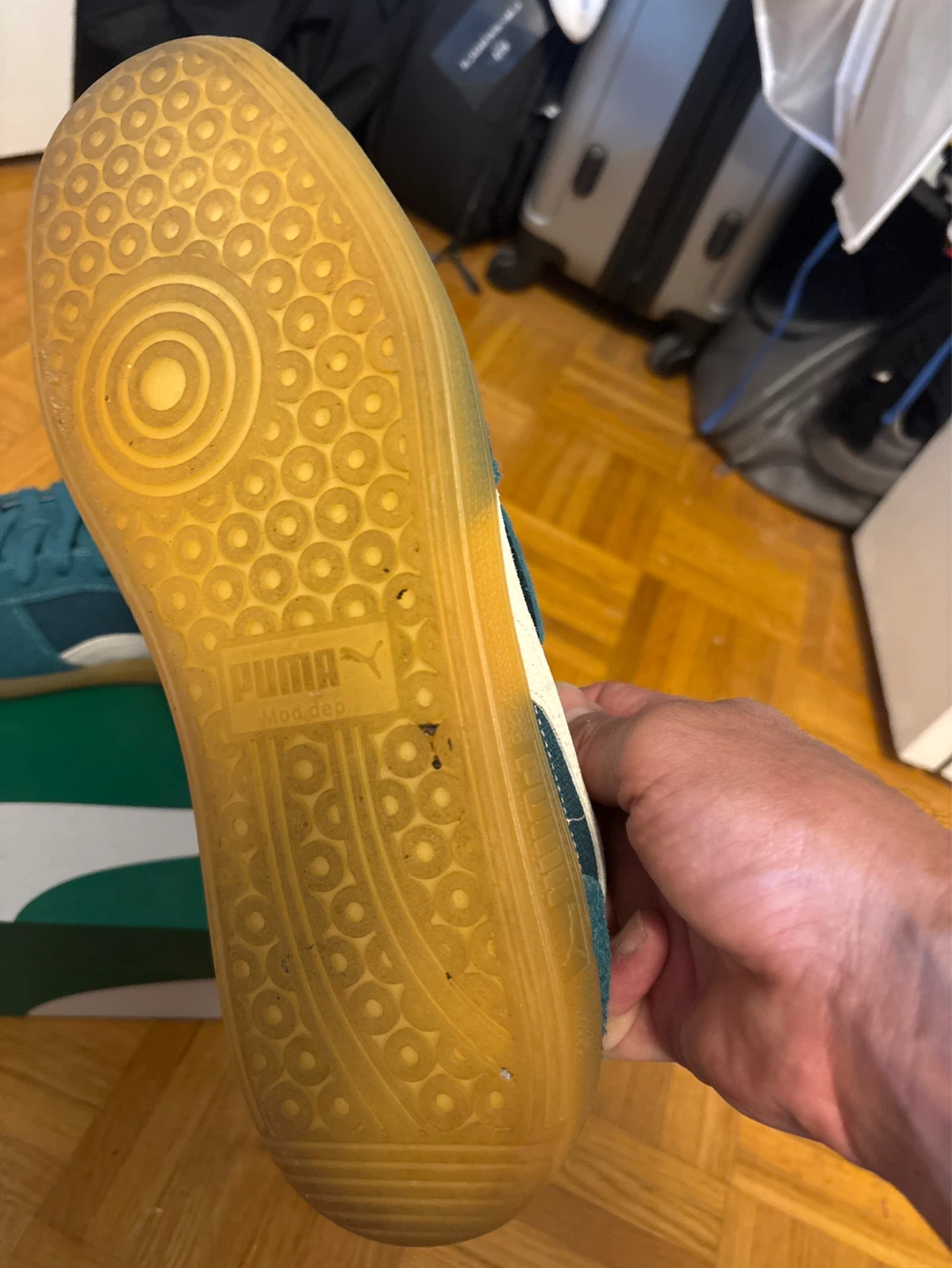 Puma Palermo Teal Suede Sneakers - photo 2