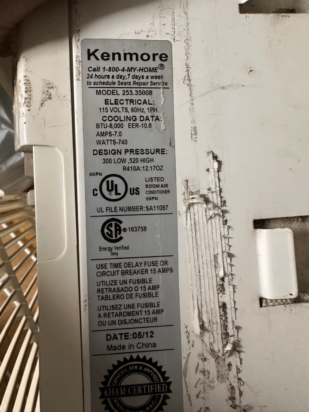 Kenmore 8000 BTU Room Air Conditioner - photo 3