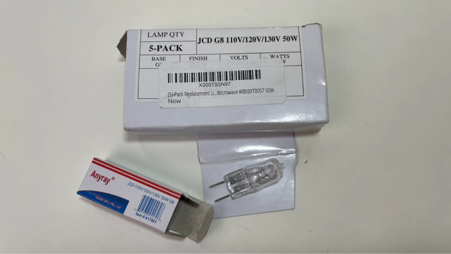 Anyray 5-Pack JCD G8 110V/120V/130V 50W Halogen Bulbs