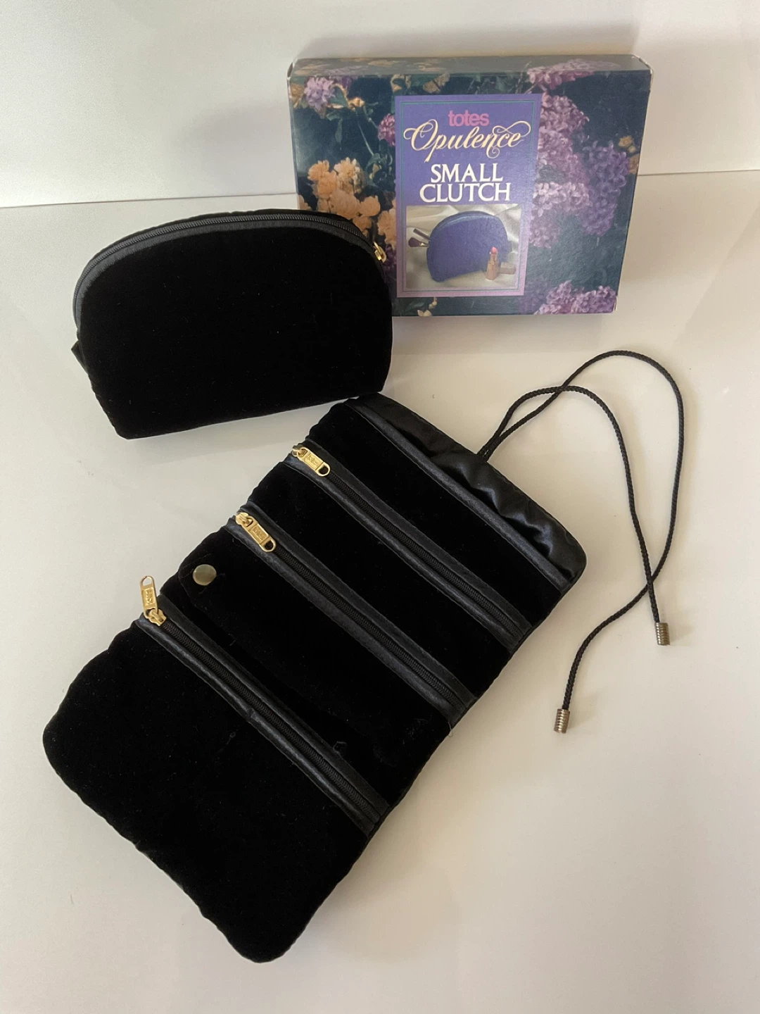 Totes Jewelry Roll and Cosmetic Bag Set