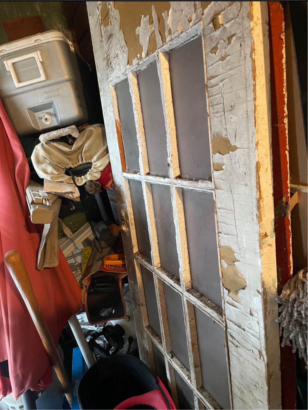Wooden interior door with glass panes - photo 2