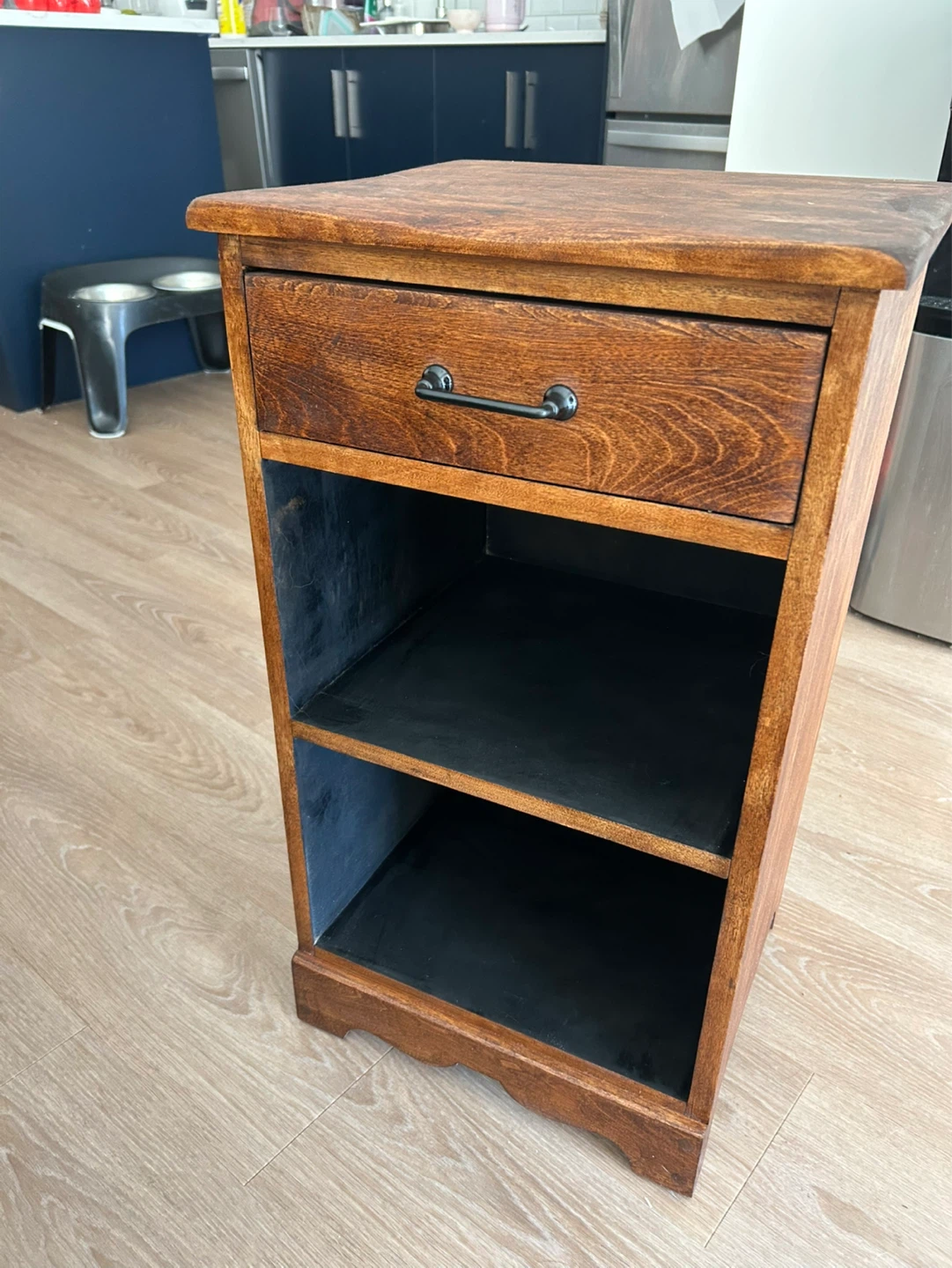 Wooden Nightstand, Stained and Sealed