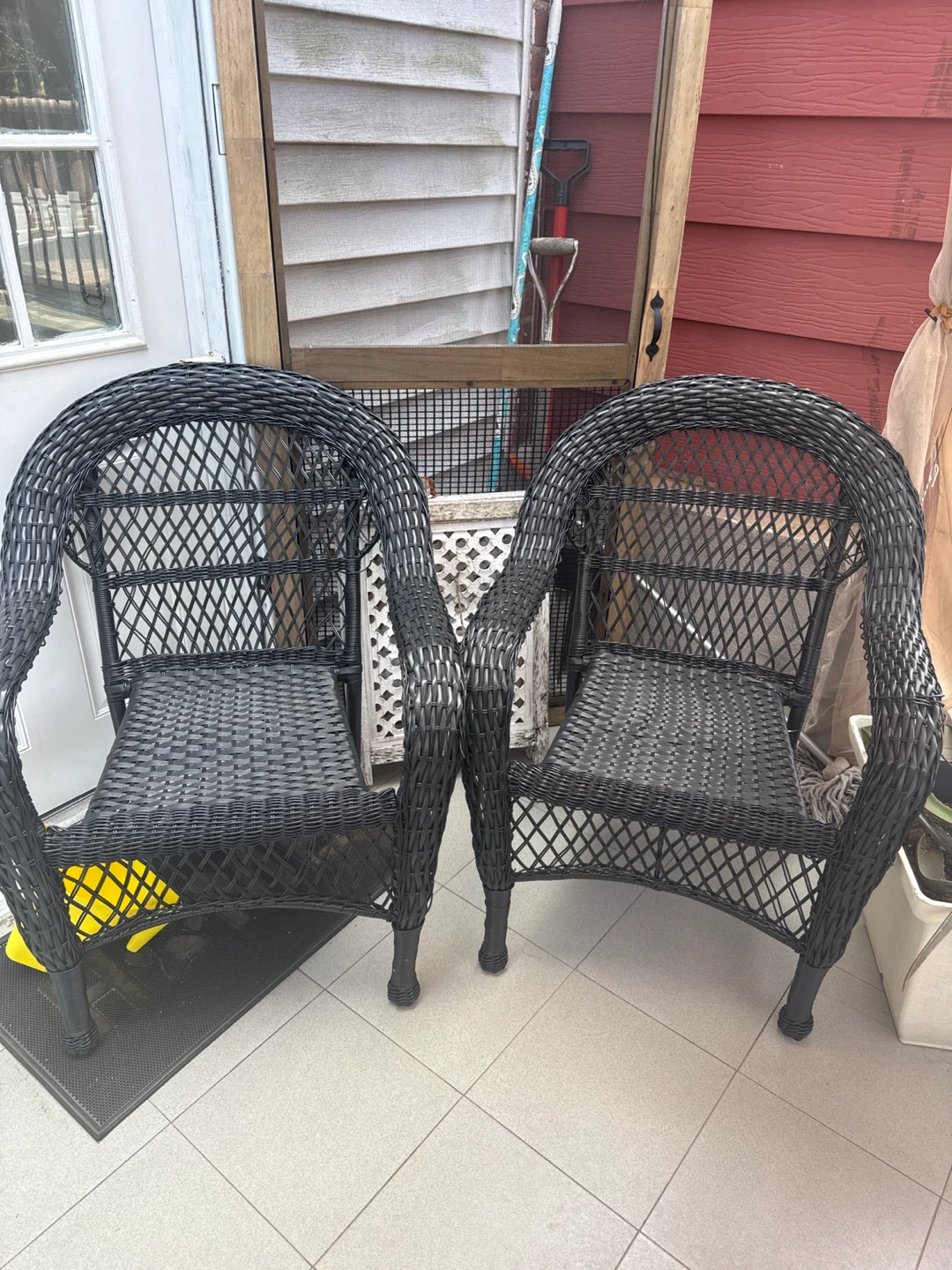 Black Wicker Armchair