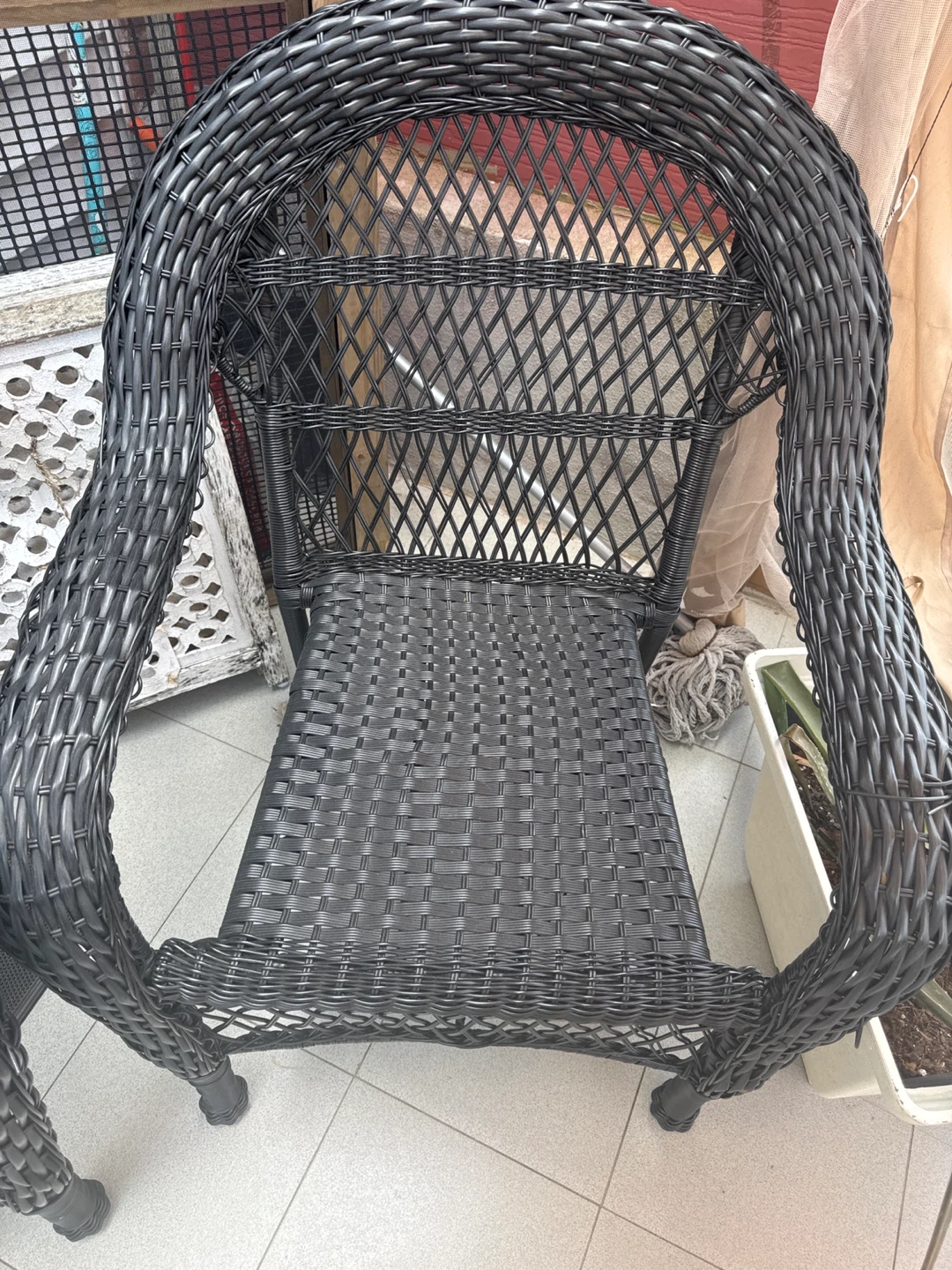 Black Wicker Armchair - photo 2