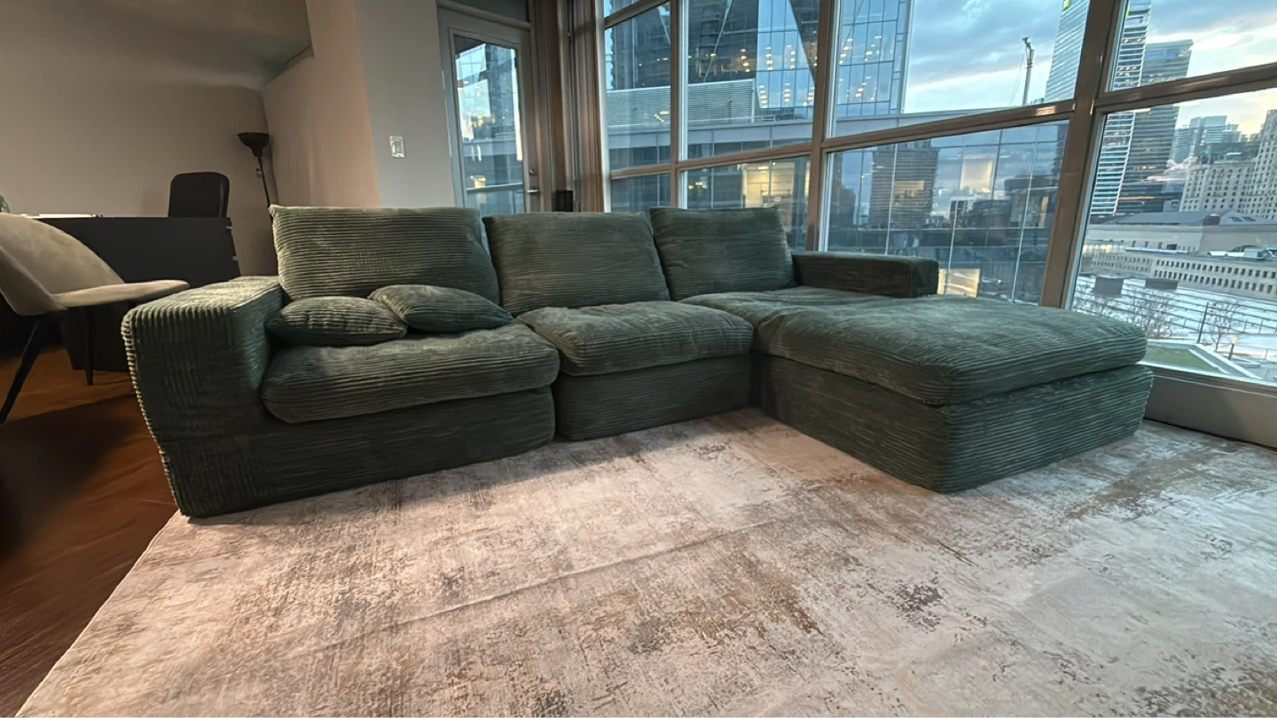 99-Inch L-Shaped Sectional Sofa