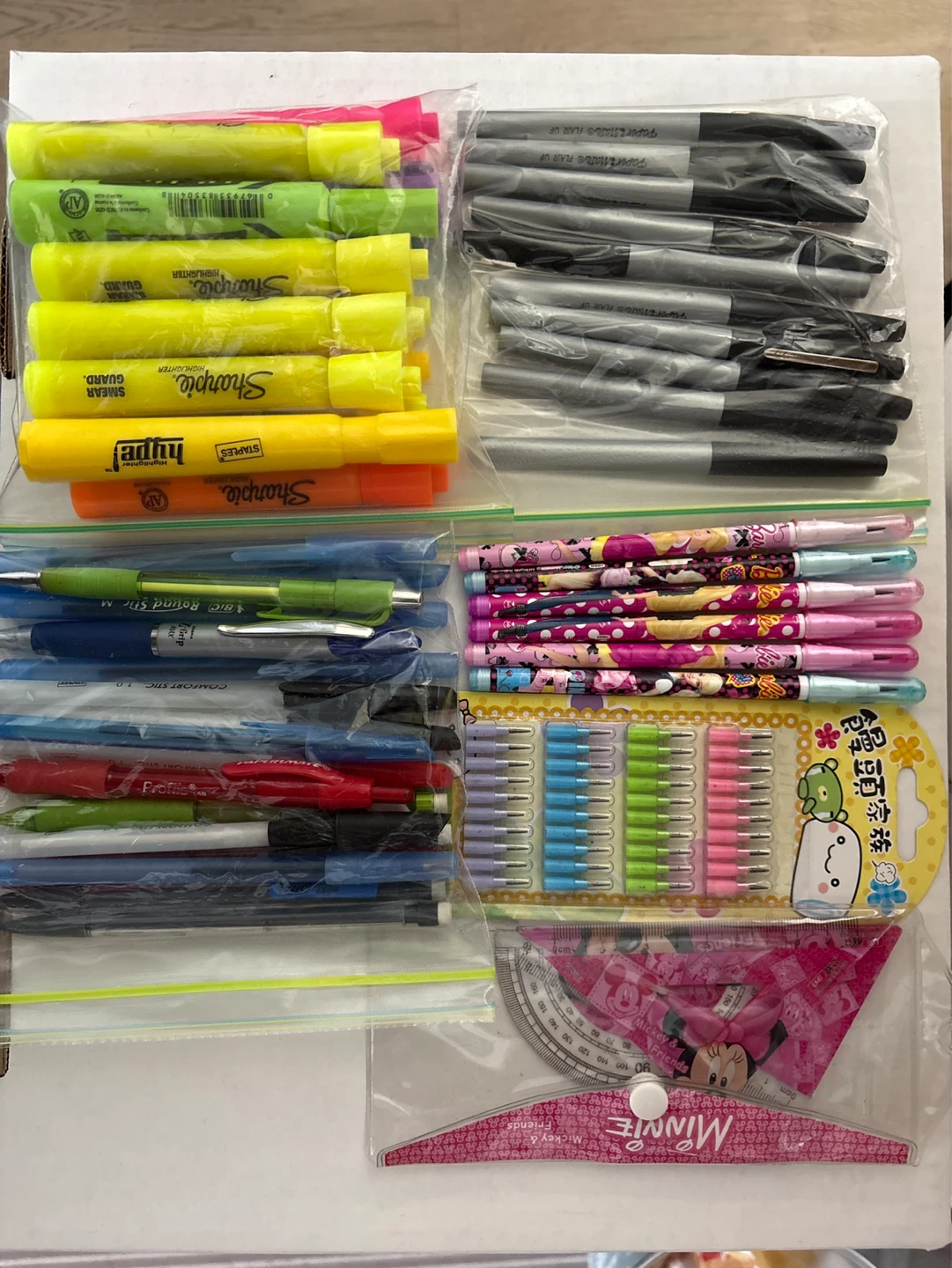 Sharpie Highlighters, Paper Mate Pens, and School Supplies