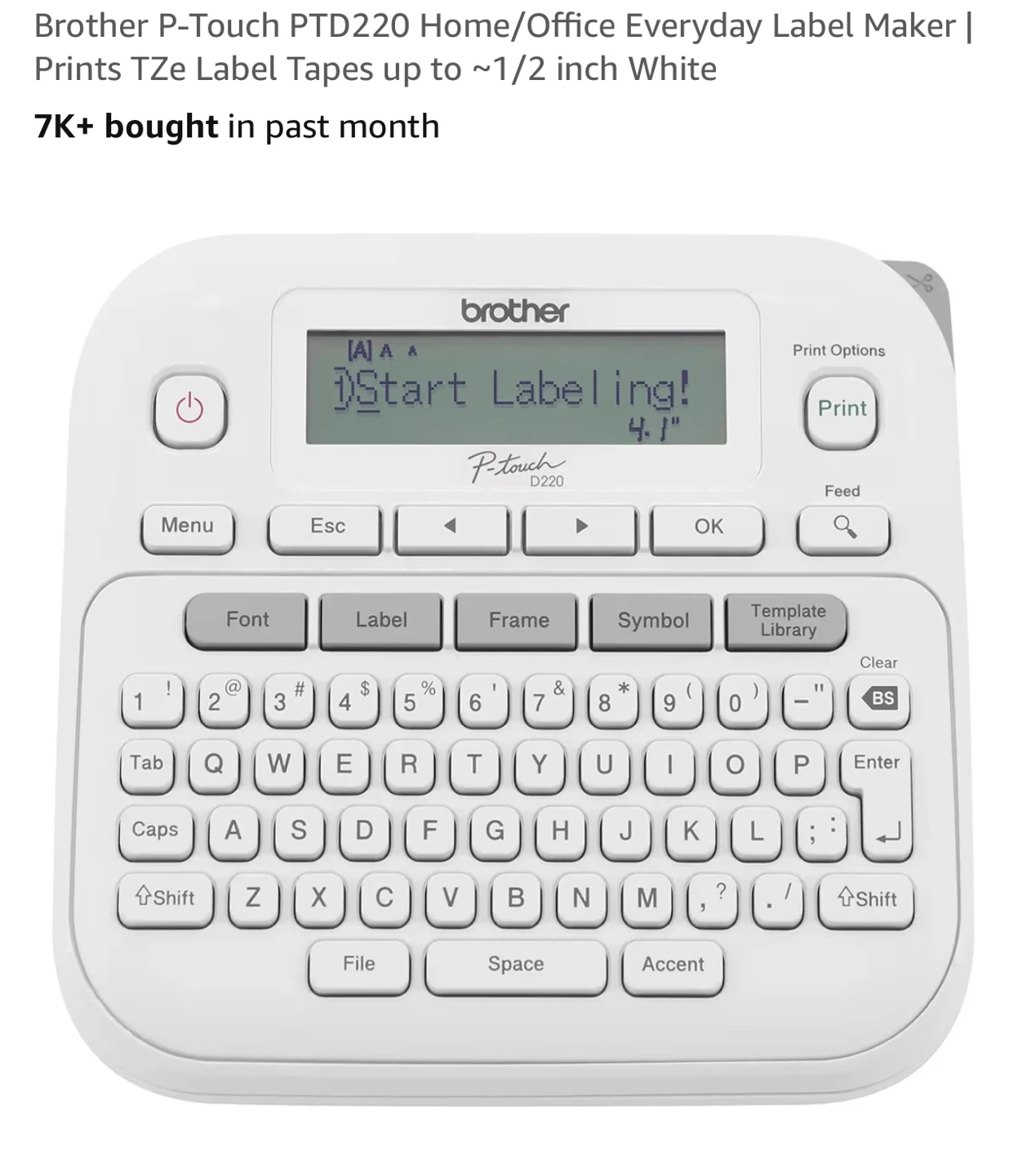 Brother P-Touch PTD220 Label Maker