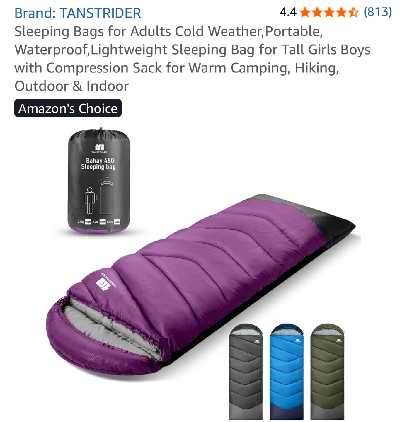 TANSTRIDER Sleeping Bag - Cold Weather, Portable