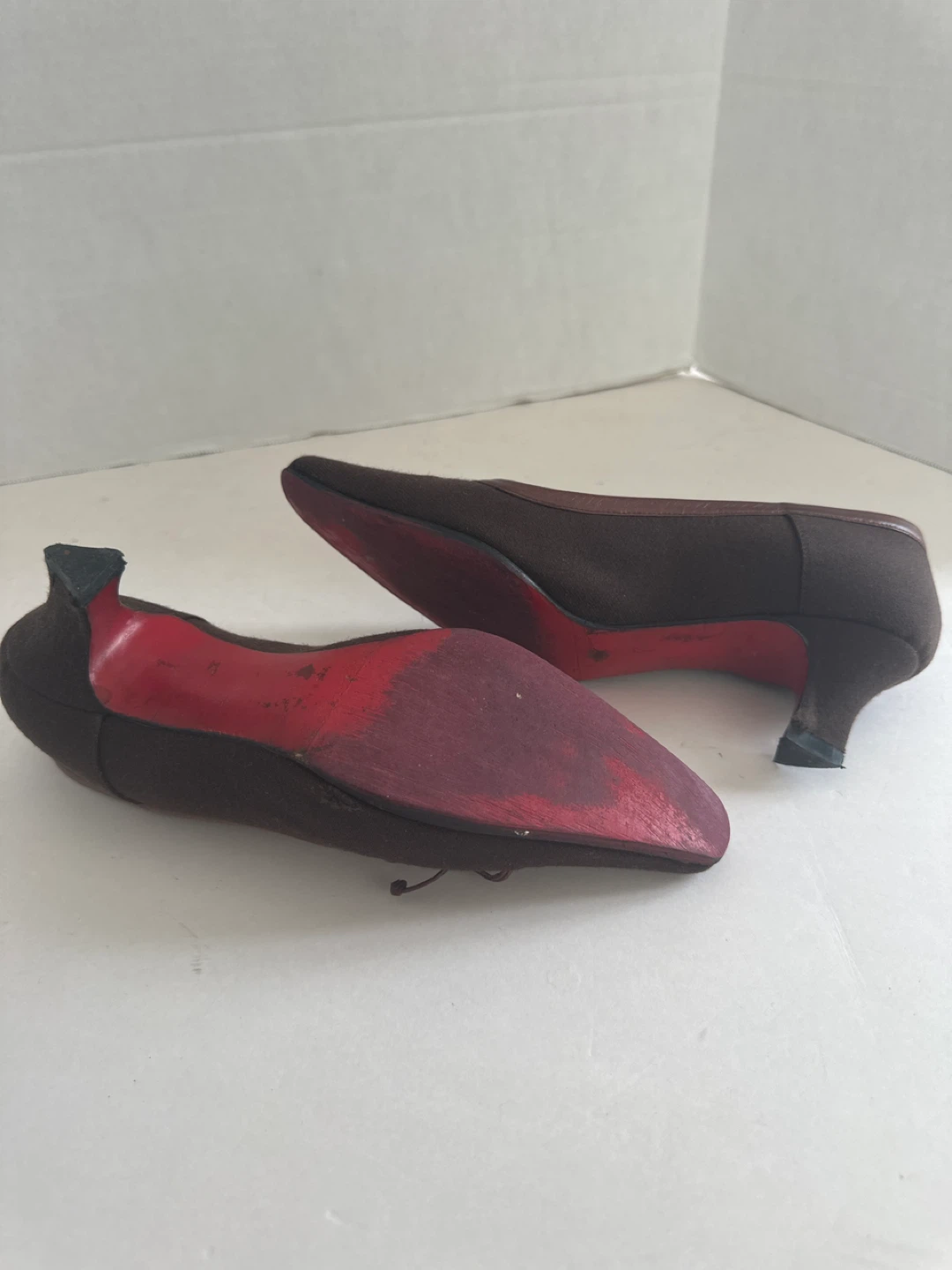 Brown Linen  Fabric Heels by Louboutin - photo 5