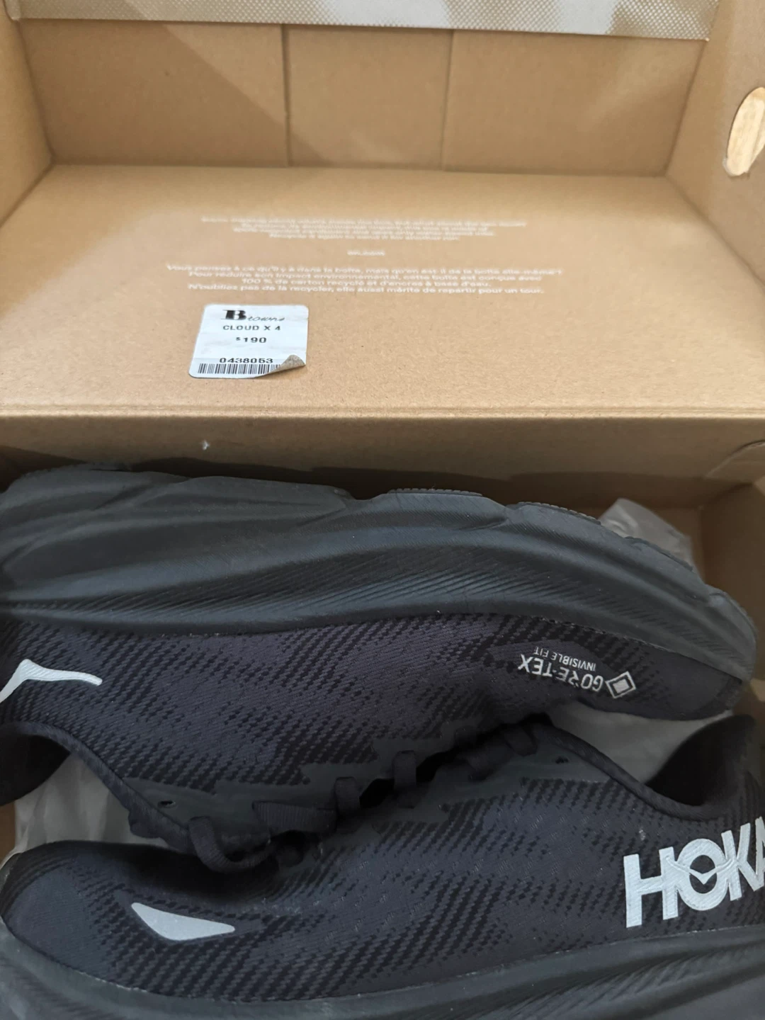 Hoka Clifton 9 GTX Shoes - Black - photo 2
