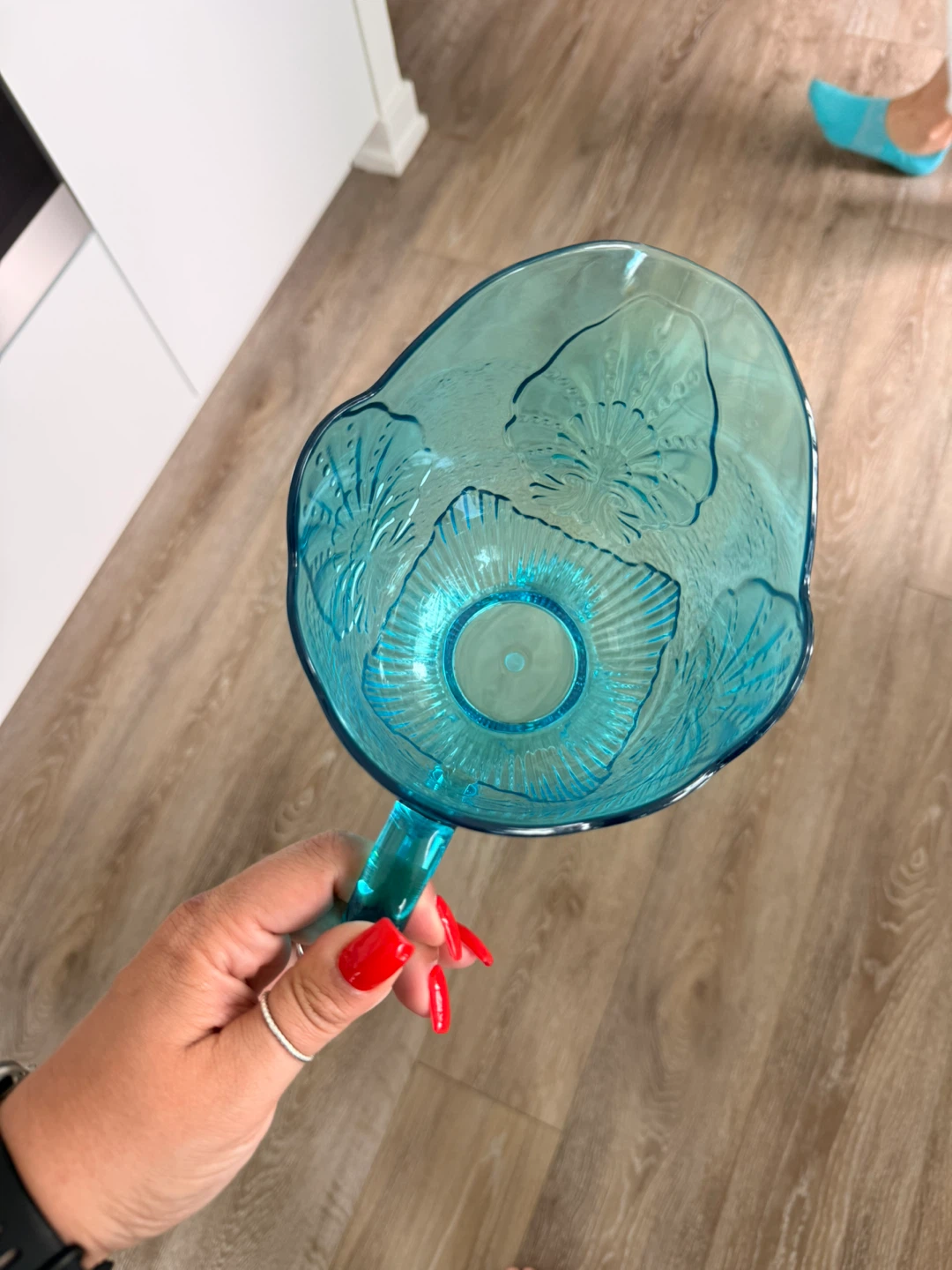 Turquoise Glass Pitcher - photo 3