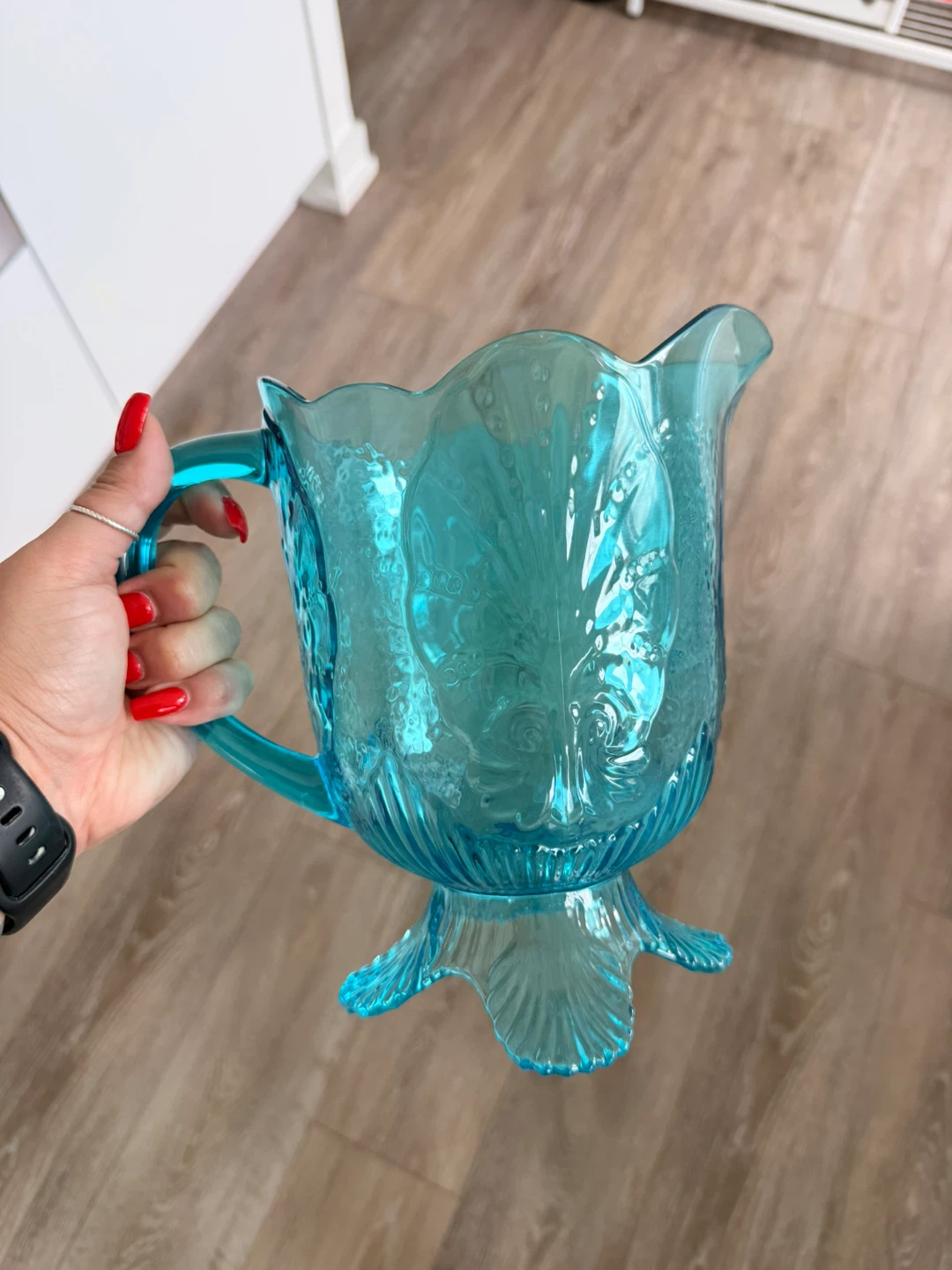 Turquoise Glass Pitcher - photo 2