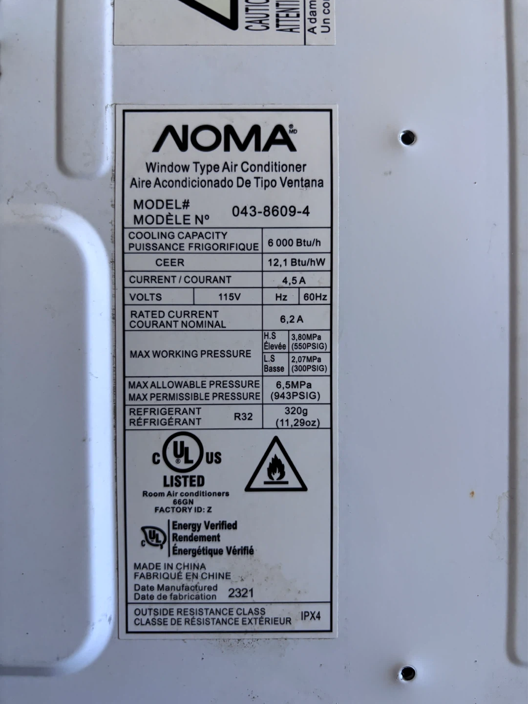 NOMA Window Type Air Conditioner - photo 2