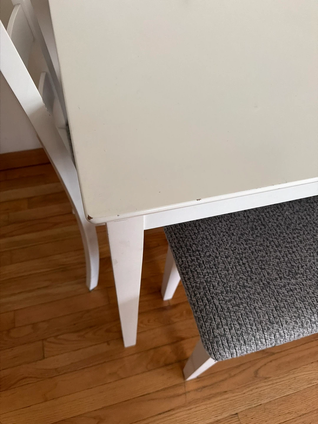 White Dining Table Set with Bench and Chairs