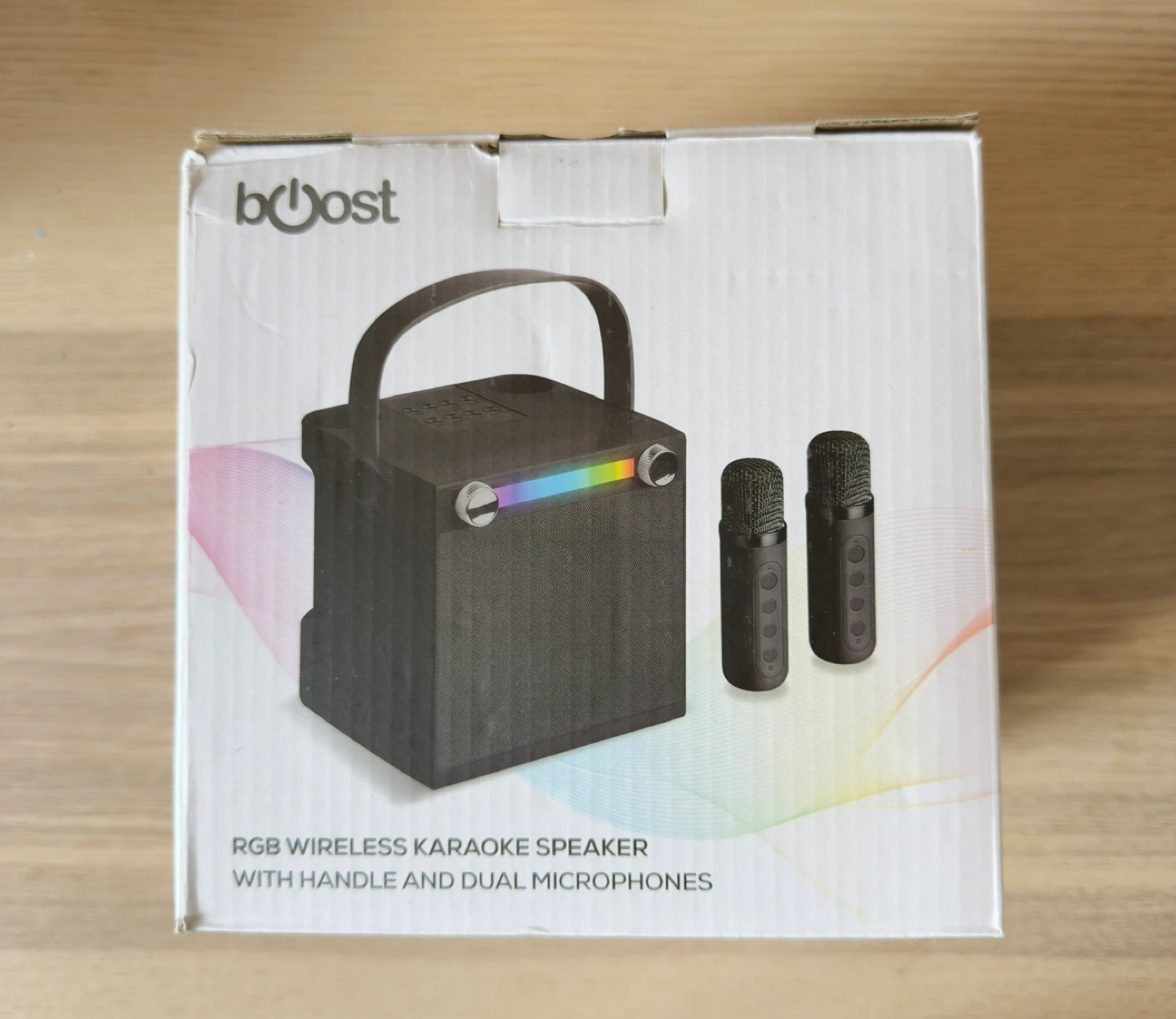 BOOST RGB Wireless Karaoke Speaker with Dual Microphones