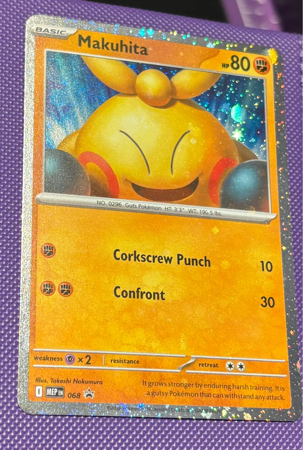 Makuhita 068 Cosmos Holo Pokemon card (Promo)