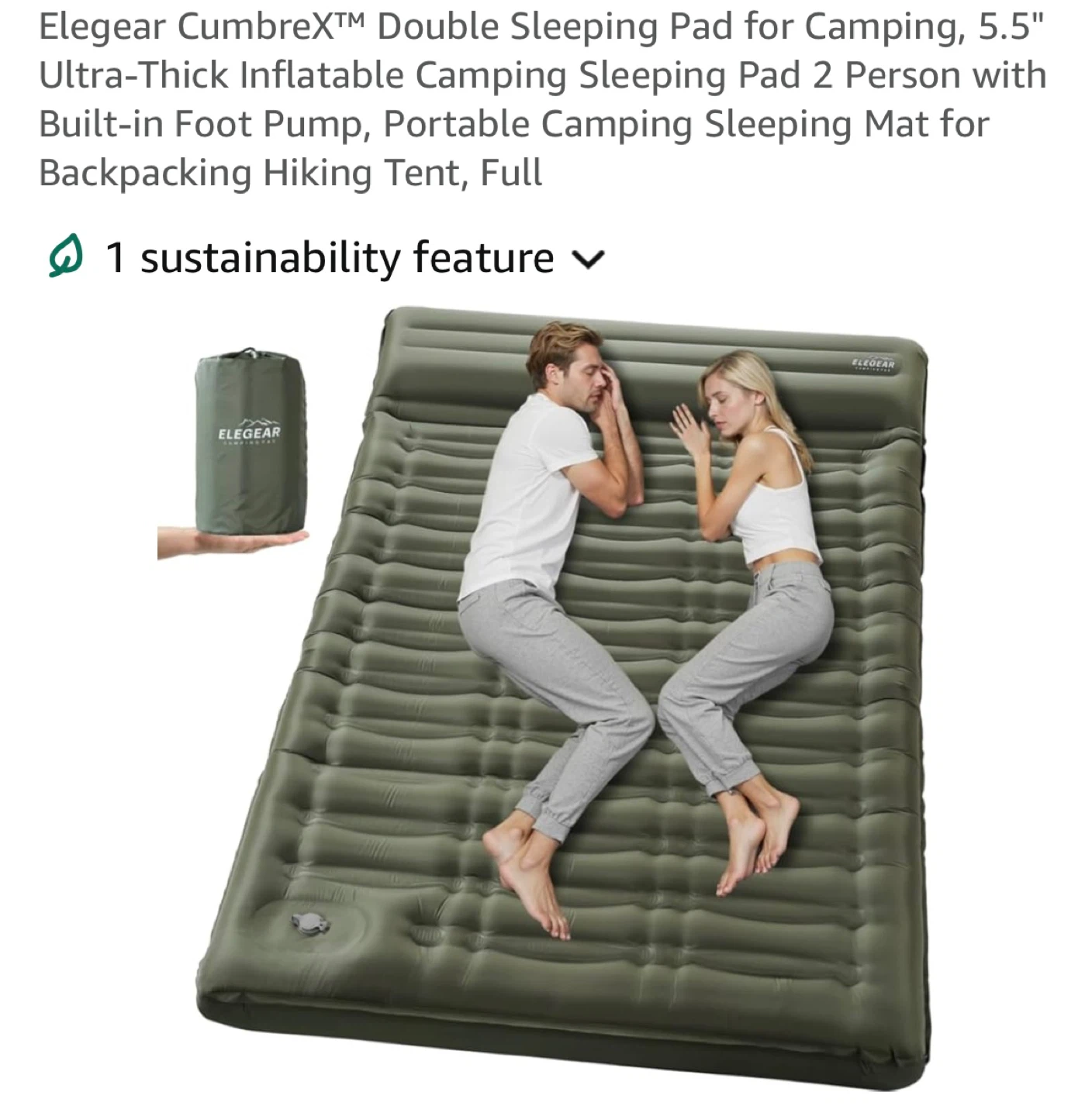 Elegear CumbreXT Double Camping Sleeping Pad - Full Size