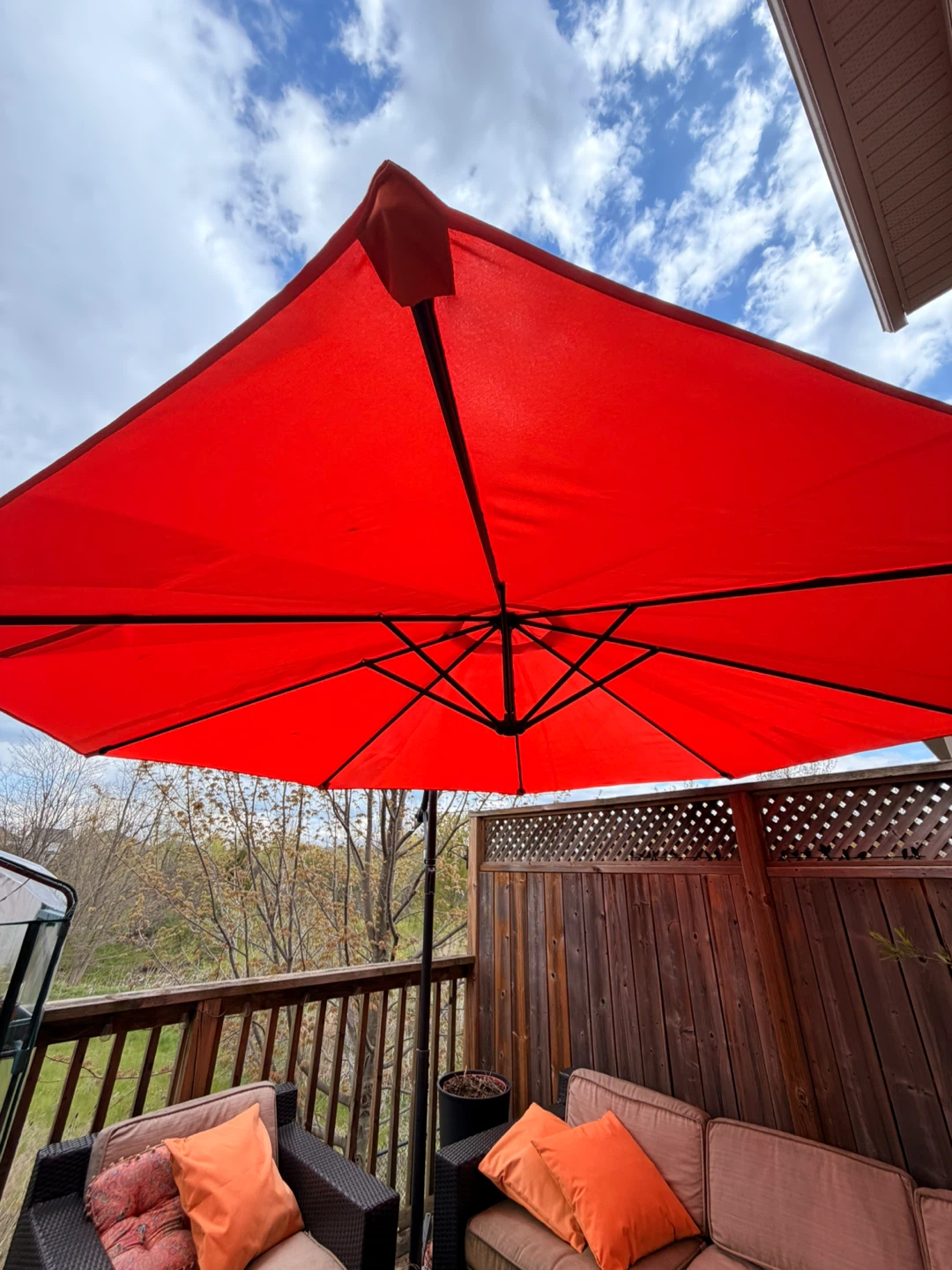 Cantilever Patio Umbrella - Orange - photo 2