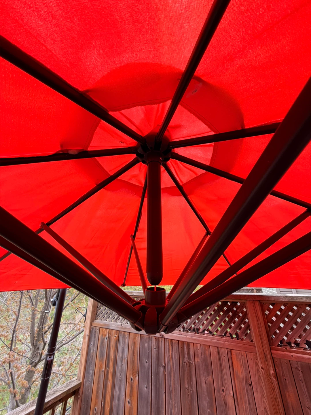 Cantilever Patio Umbrella - Orange - photo 5