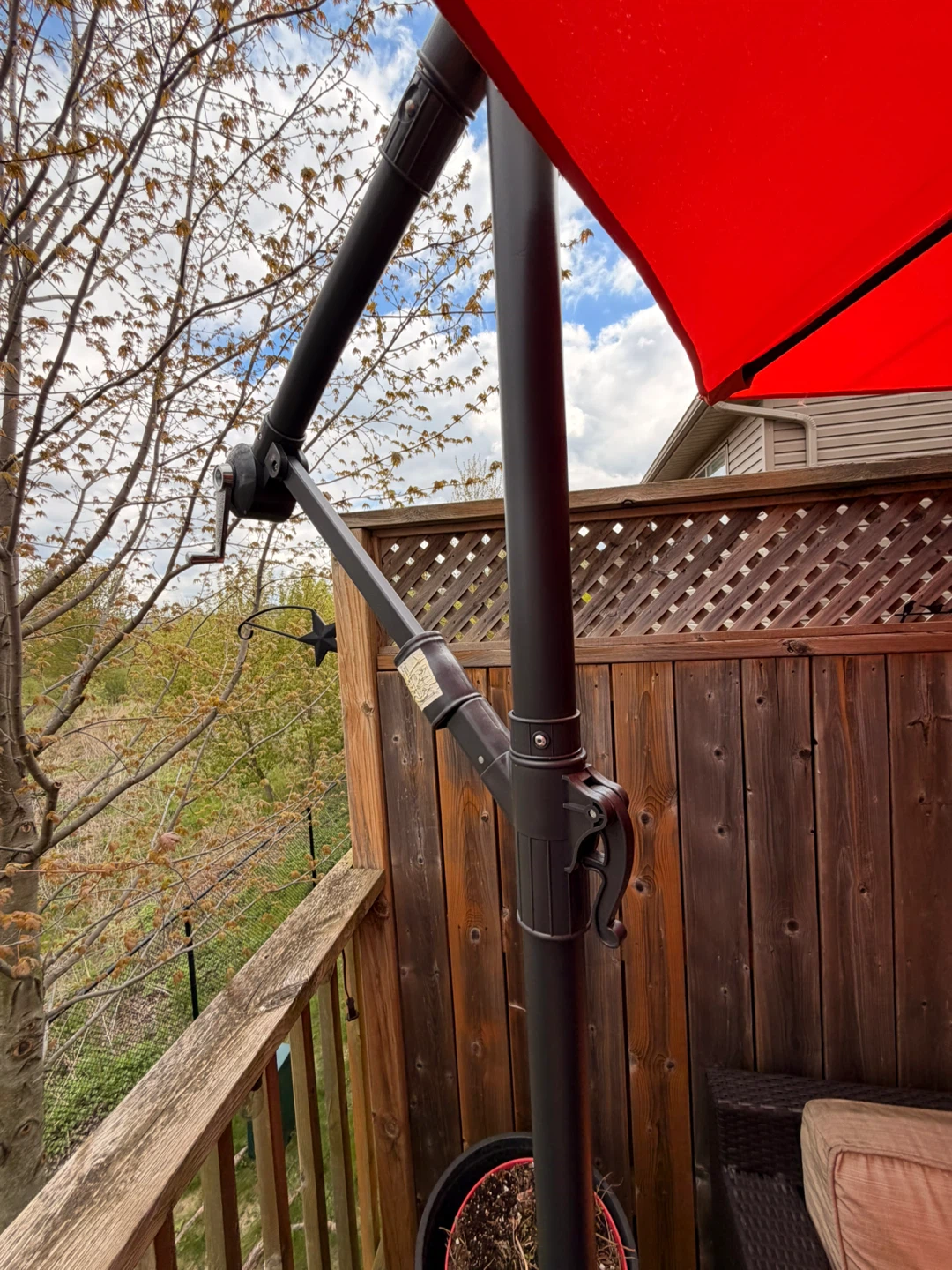 Cantilever Patio Umbrella - Orange - photo 4