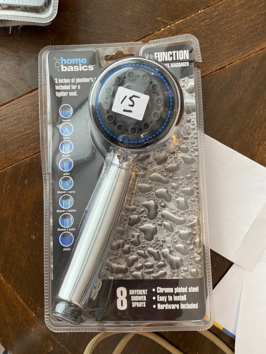 Home Basics 8 Function Shower Head Massager