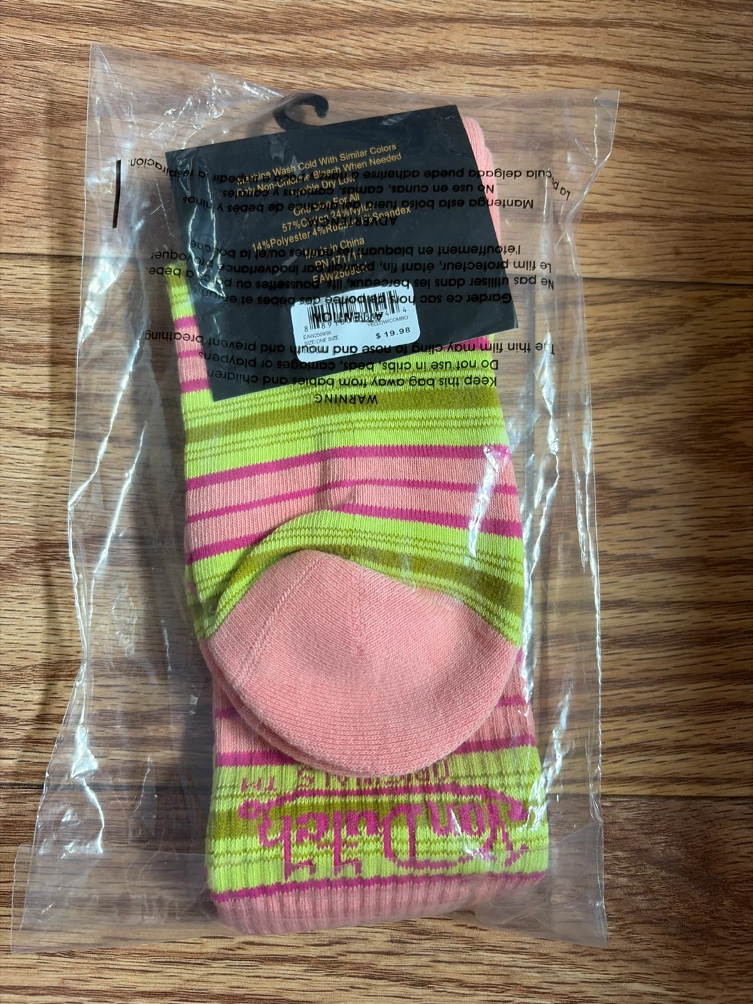 Von Dutch Striped Crew Socks Pink/Green - photo 3