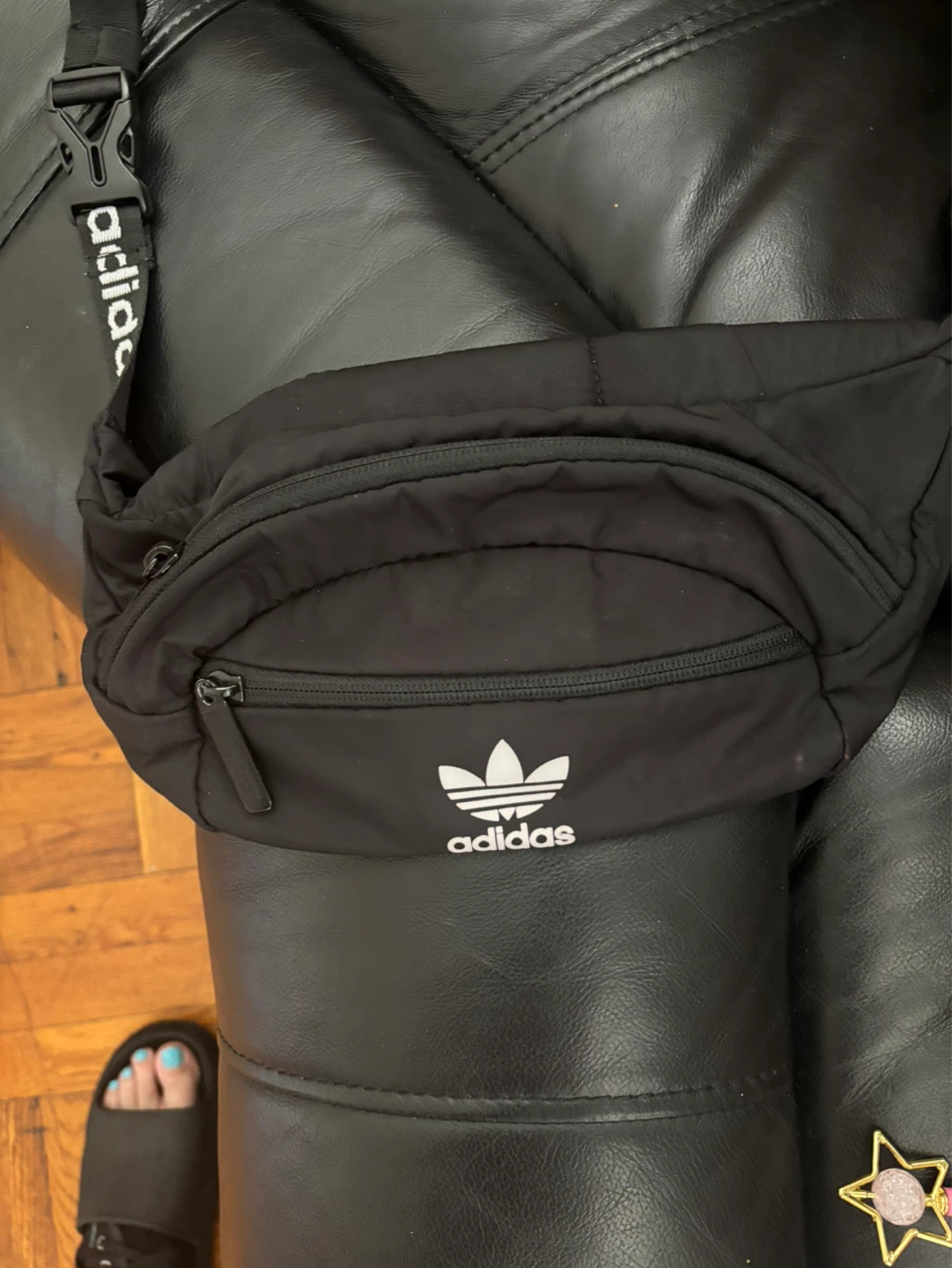 Adidas Black Fanny Pack Waist Bag - photo 2